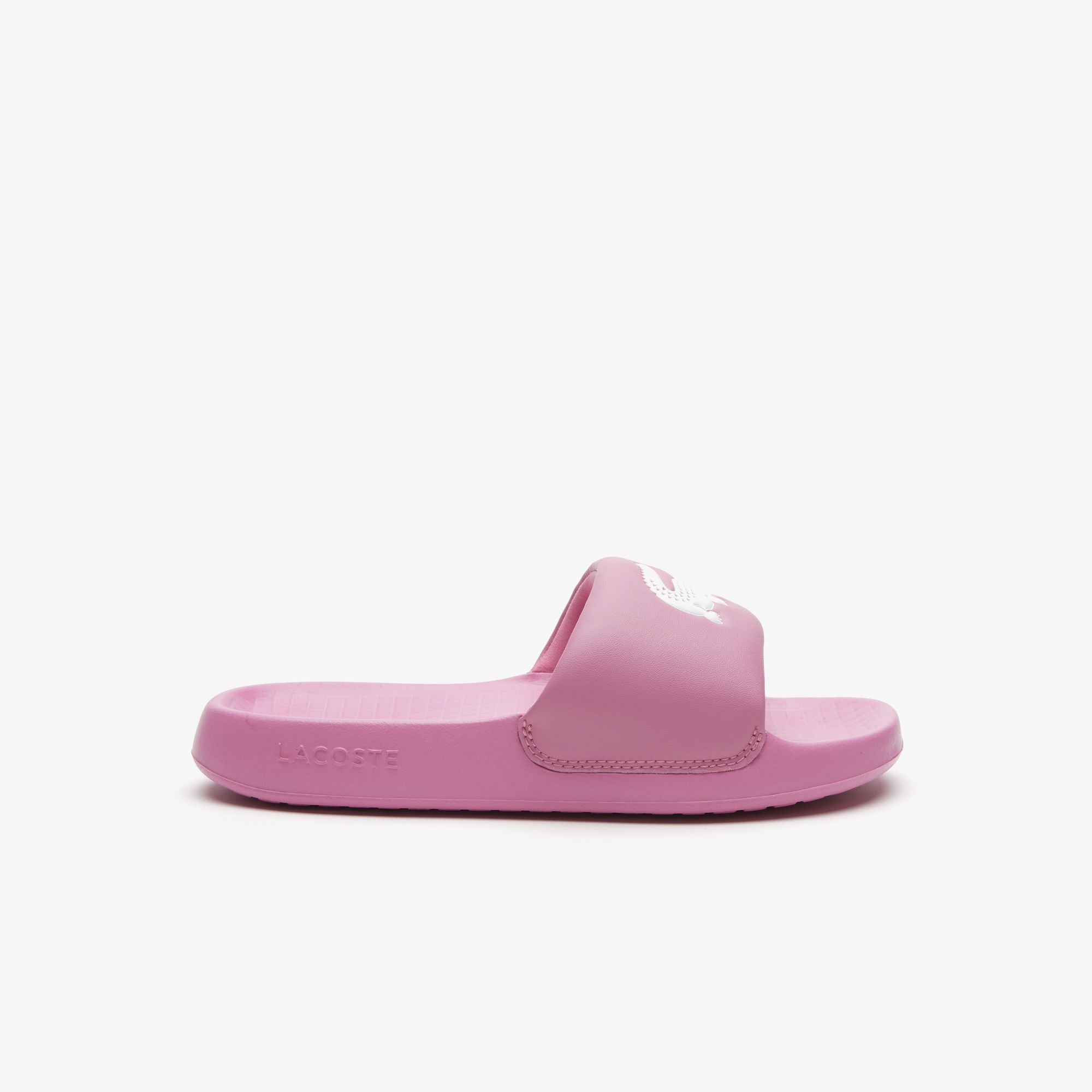 Lacoste pink sliders best sale