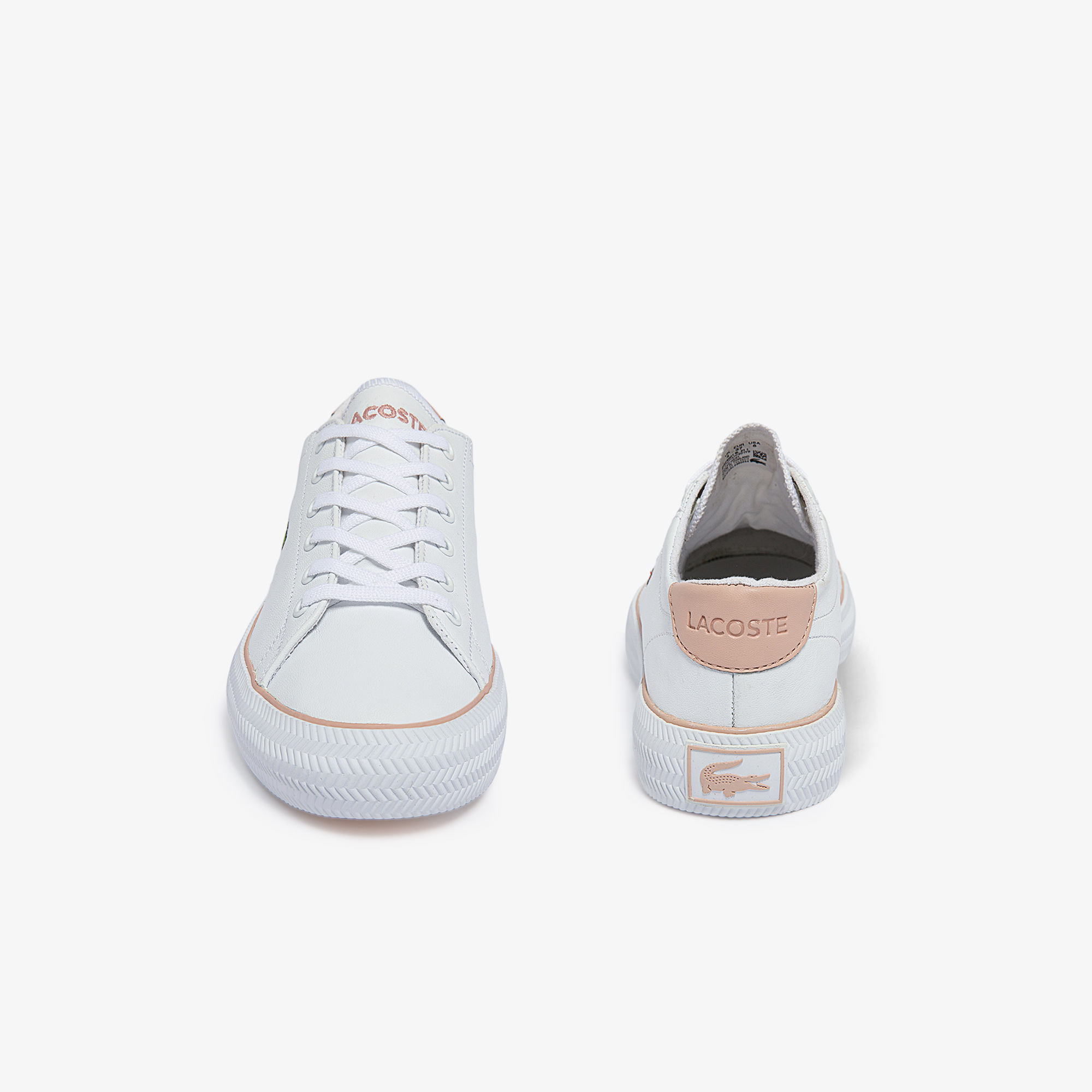 Lacoste rose gold and white shoes hotsell