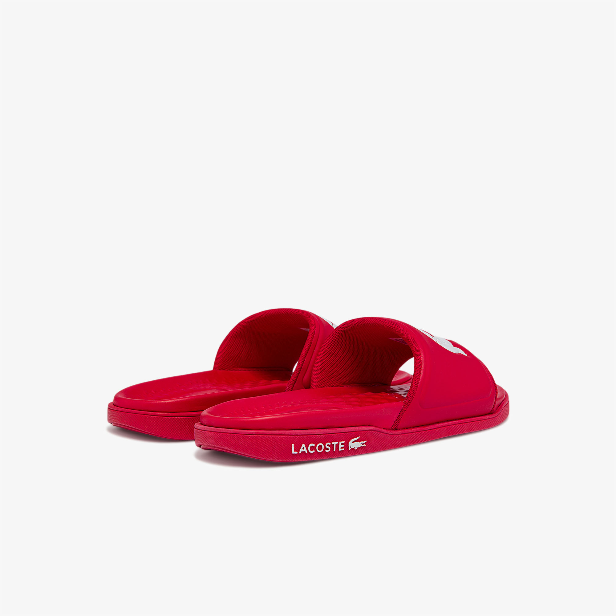 Lacoste hot sale slippers red