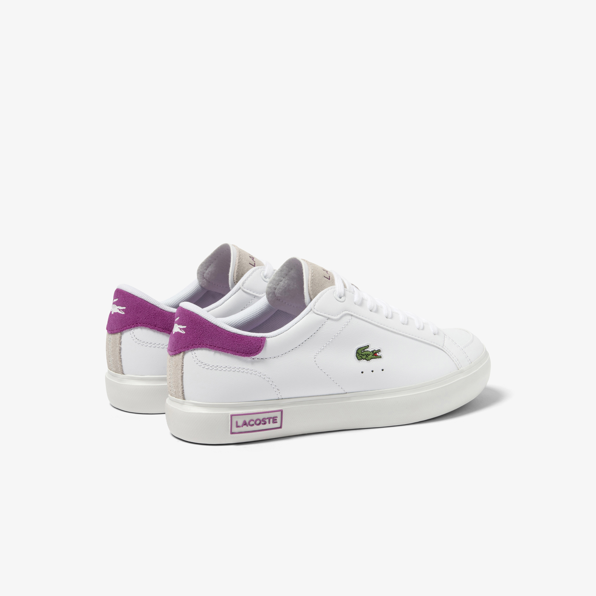 Lacoste pink discount leather sneakers