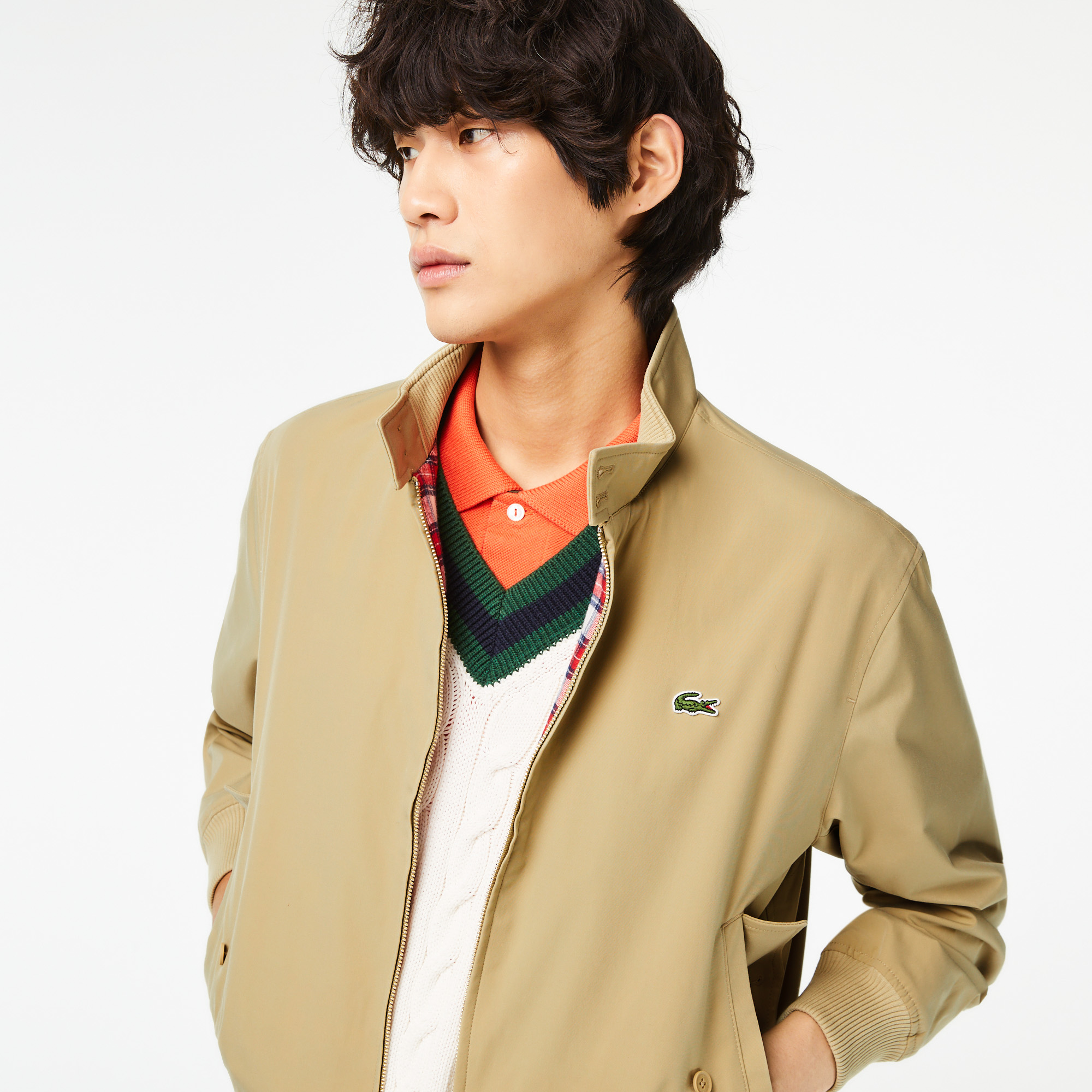 Lacoste shop beige jacket