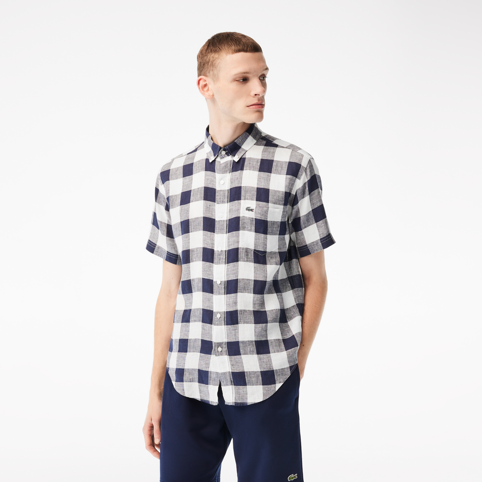 Mens lacoste shop check shirt