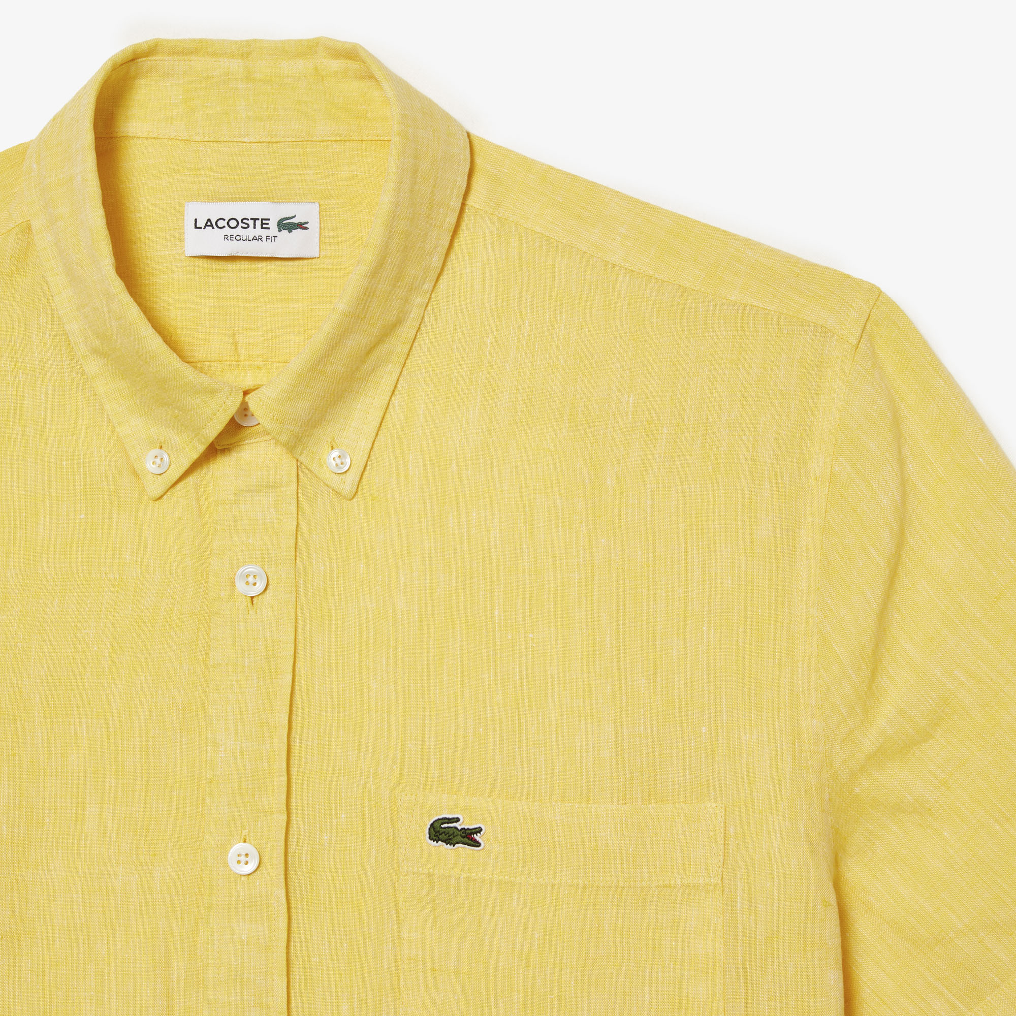 Men s Lacoste Short Sleeve Linen Shirt LACOSTE