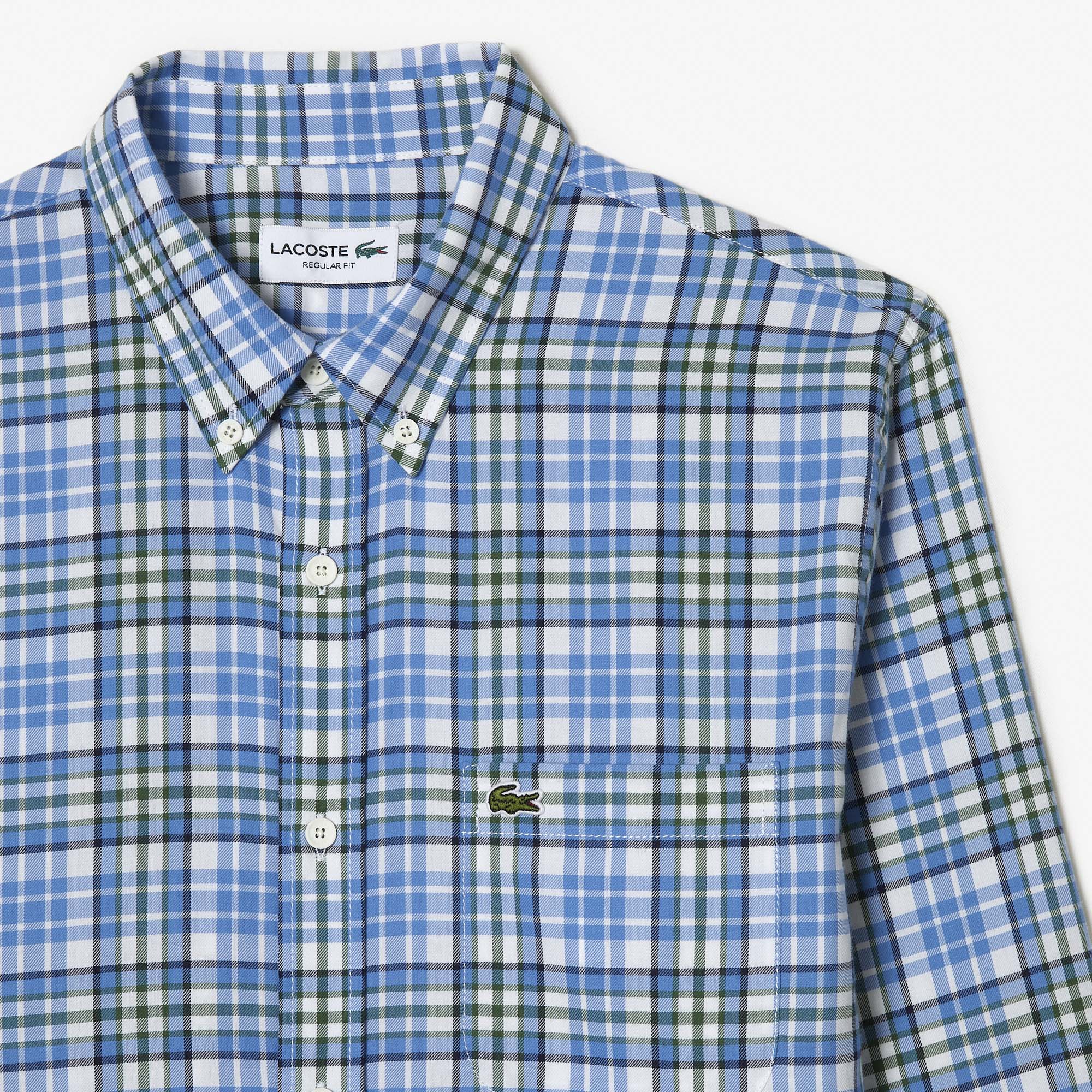 Men s Lacoste Organic Cotton Check Shirt LACOSTE