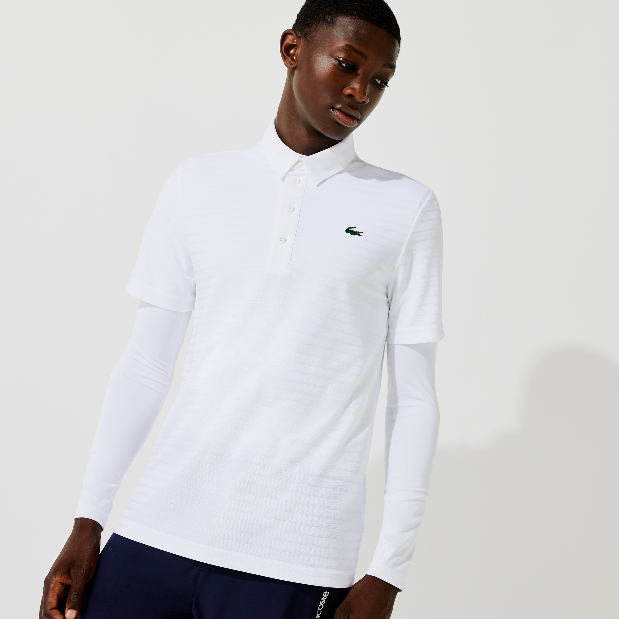 Men s Lacoste Sport Textured Breathable Golf Polo Shirt LACOSTE