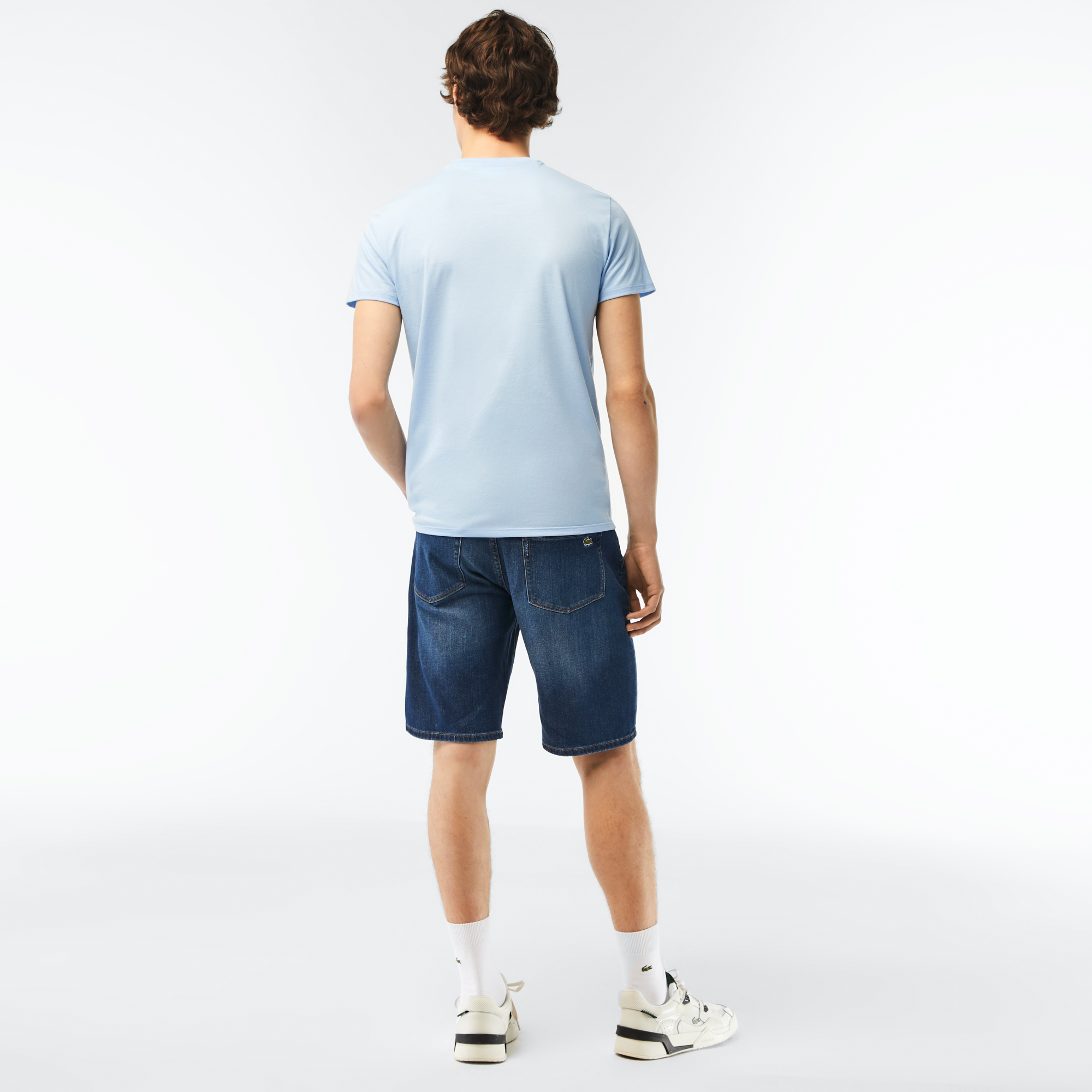 Lacoste denim shorts new arrivals