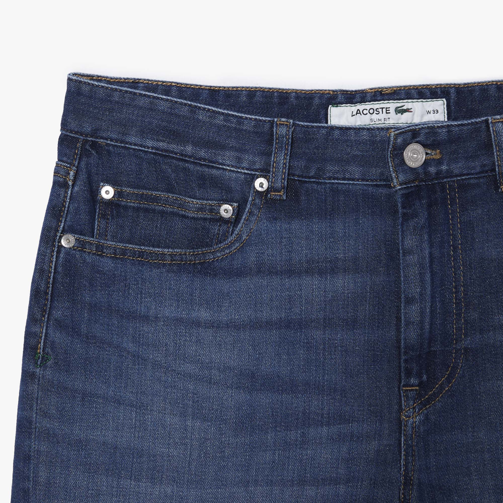 Men s Slim Fit Stretch Cotton Denim Bermuda Shorts LACOSTE