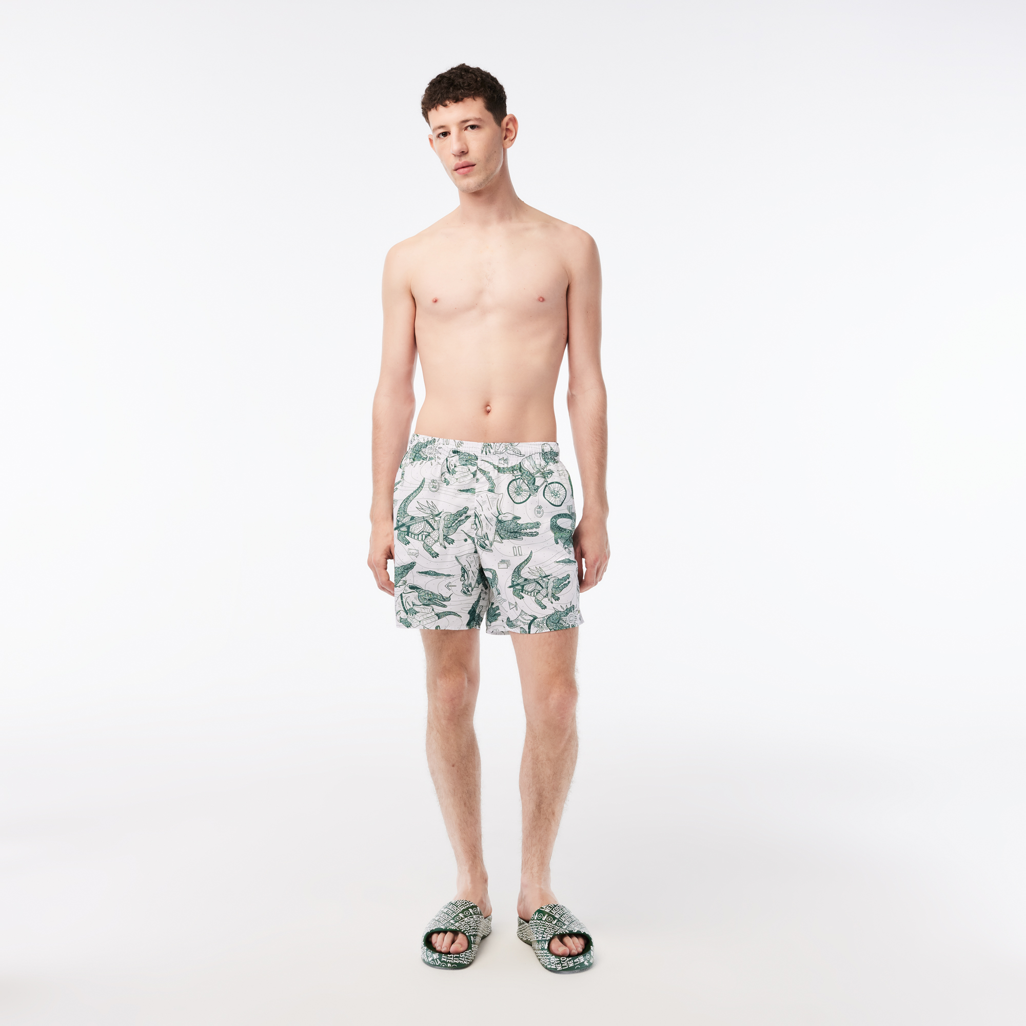 Men s Lacoste X Netflix Printed Swim Trunks LACOSTE