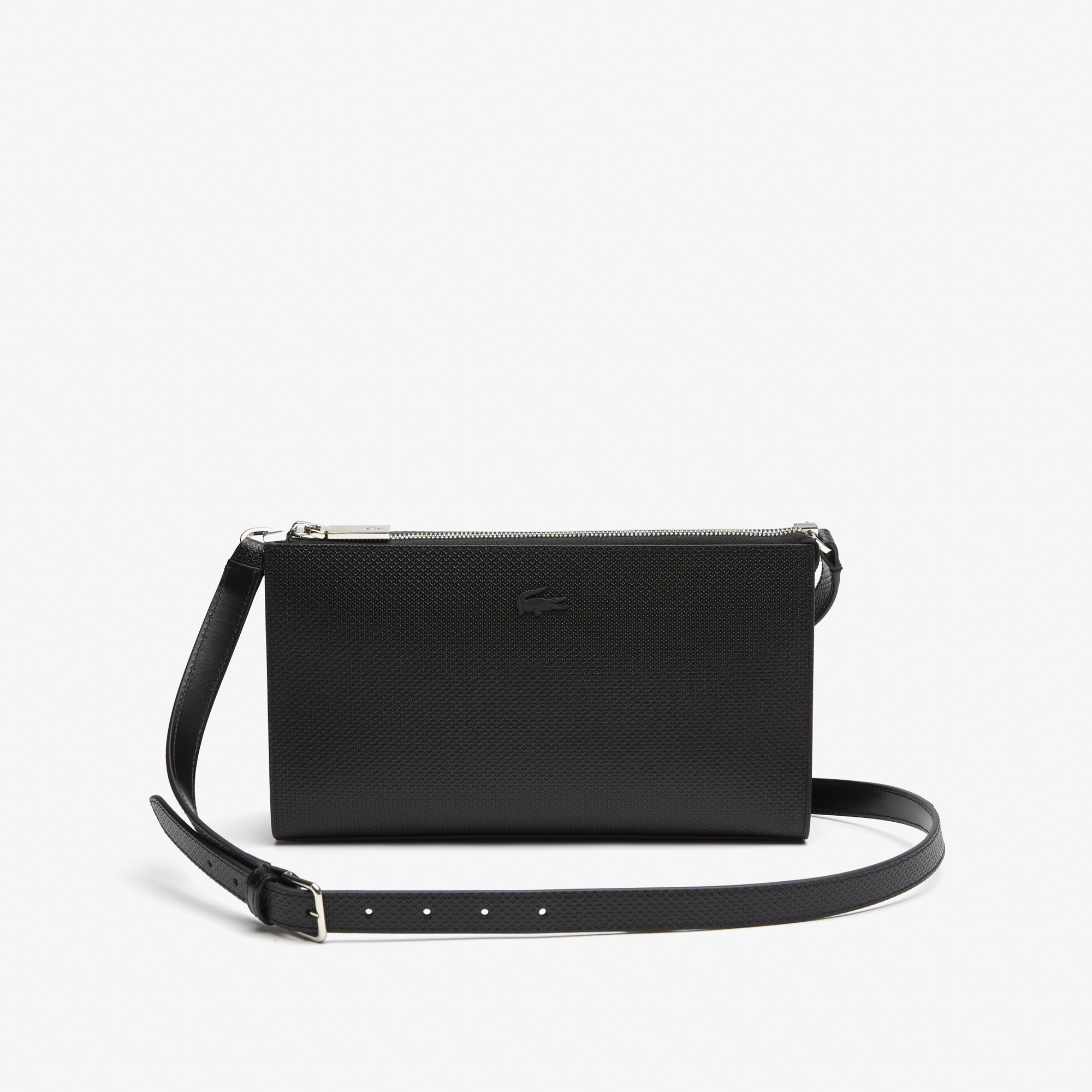Lacoste double zip crossbody sale bag