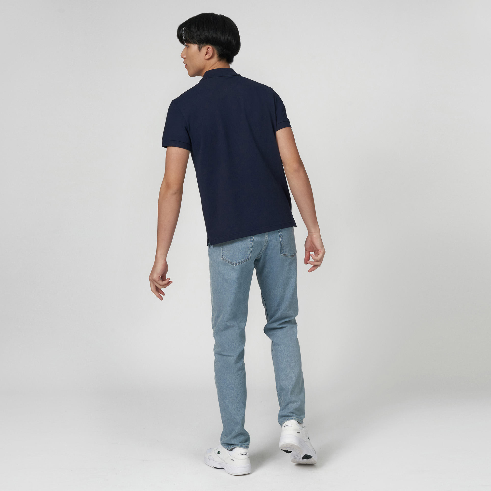 Lacoste slim fit pique polo deals