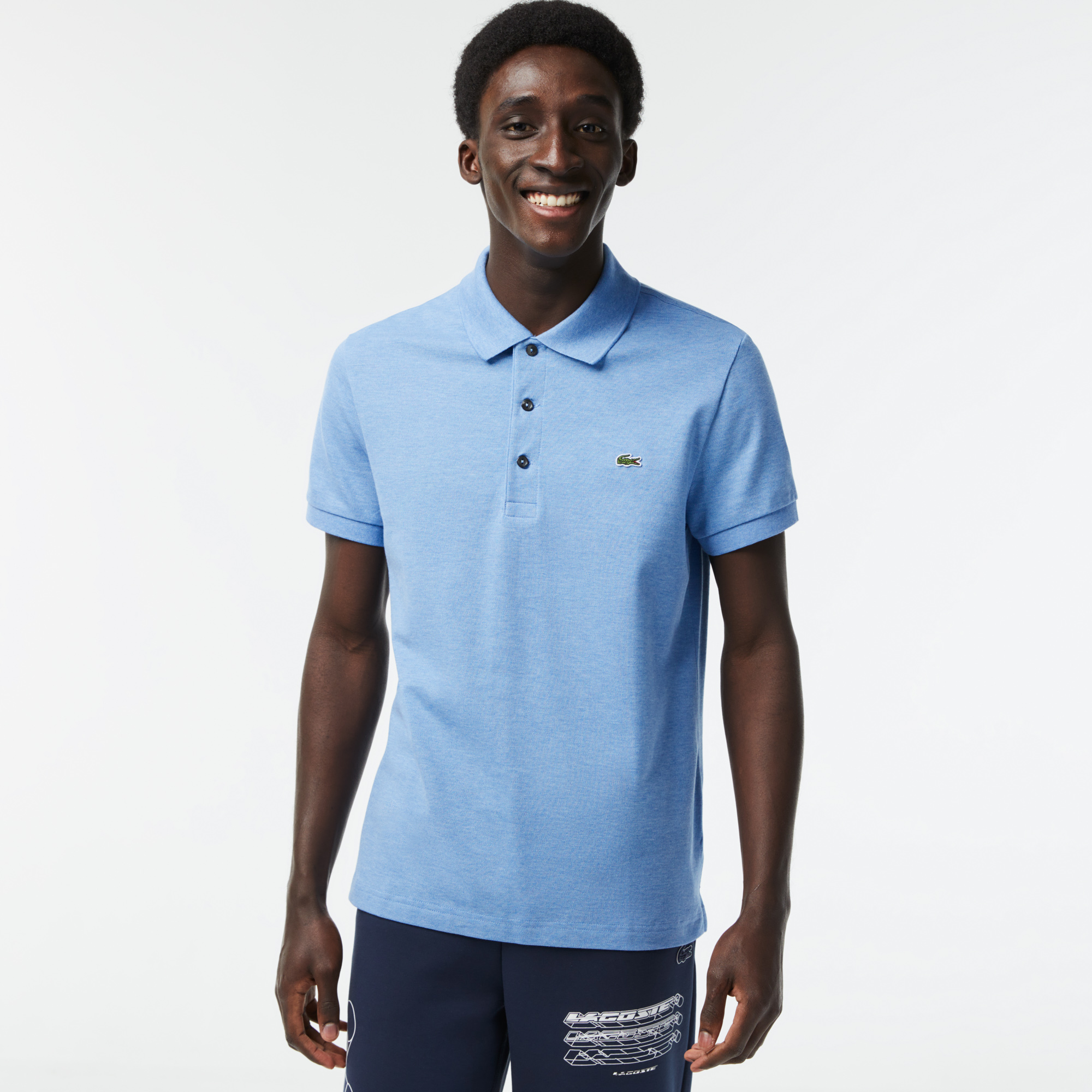 Baby blue lacoste polo sale