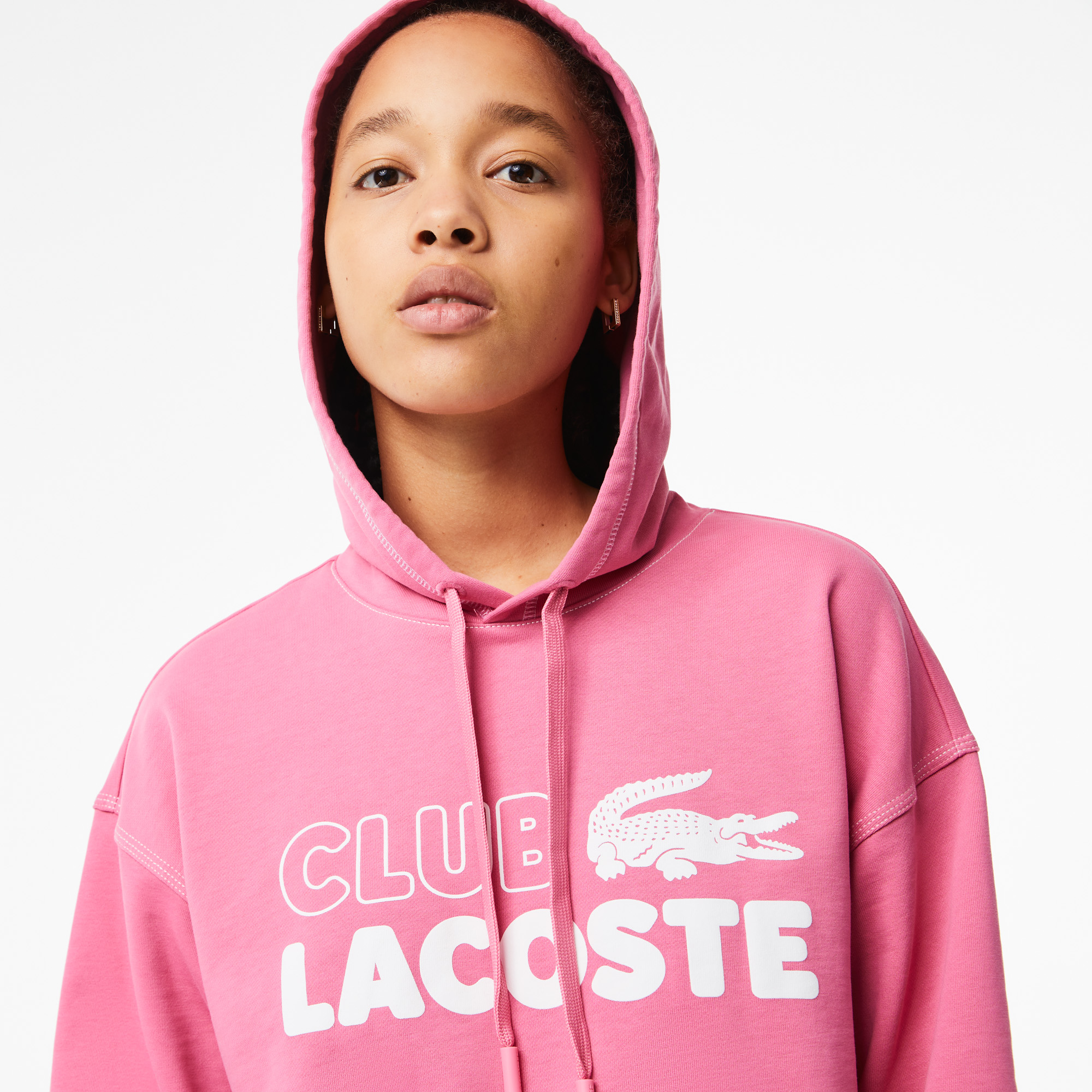 Women s Lacoste Texture Print Hoodie LACOSTE