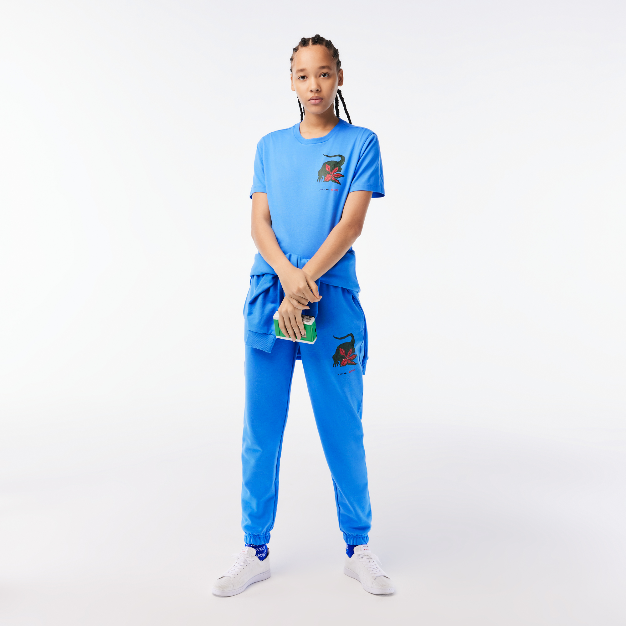 Women s Lacoste X Netflix Organic Cotton Jersey T Shirt LACOSTE