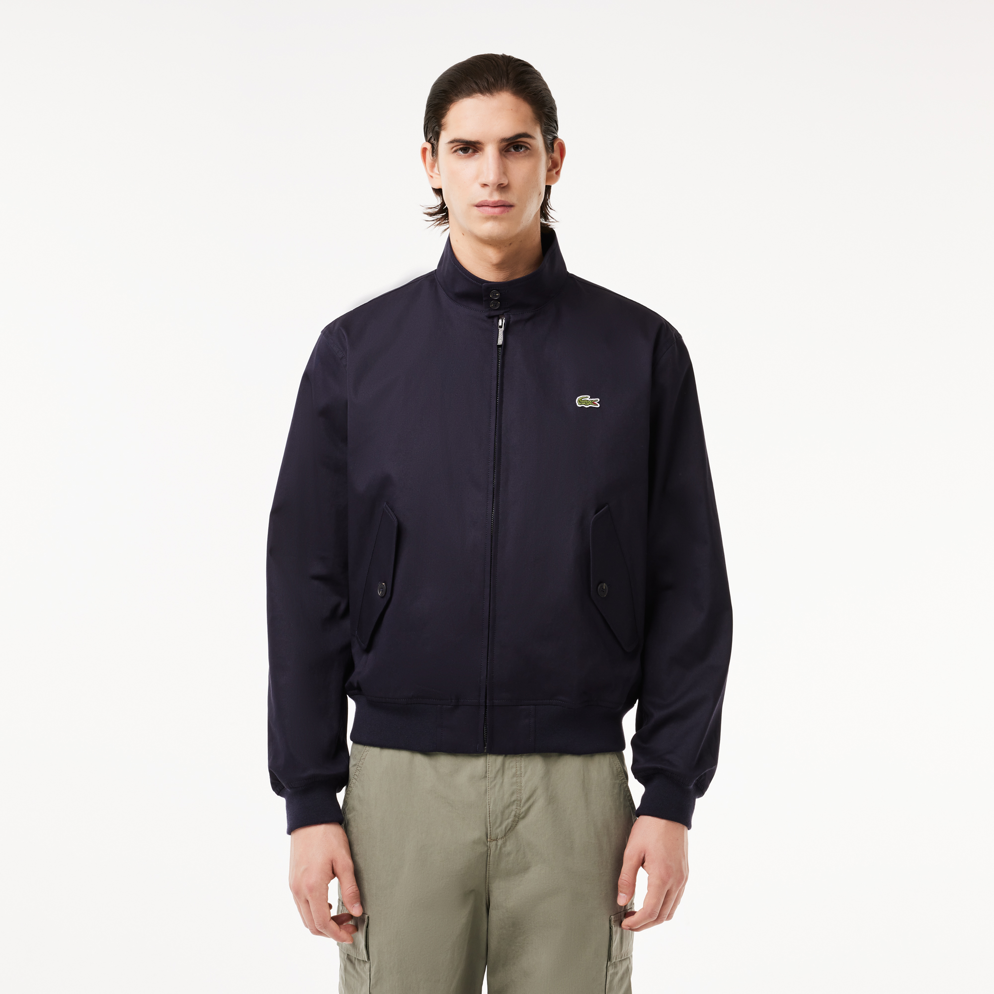 Showerproof Cotton Twill Harrington Jacket LACOSTE