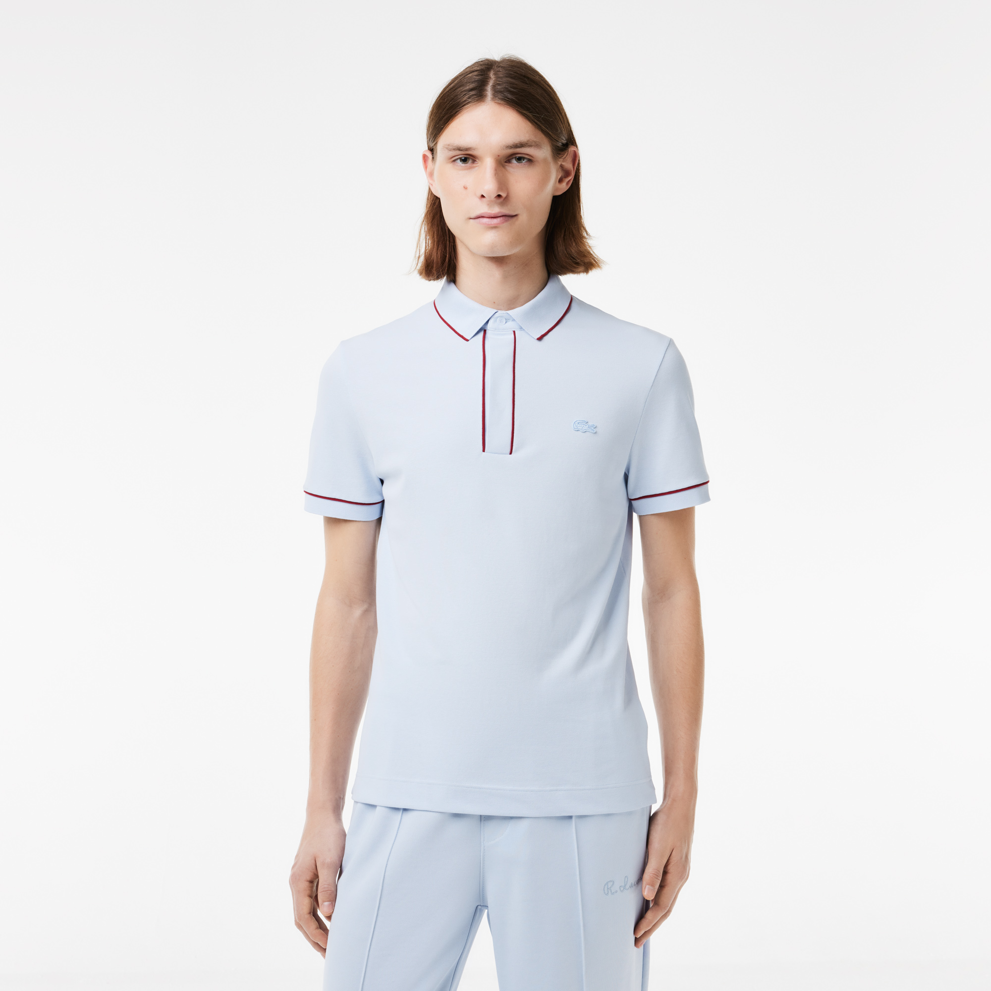 Smart Paris Stretch Cotton Contrast Trim Polo Shirt LACOSTE
