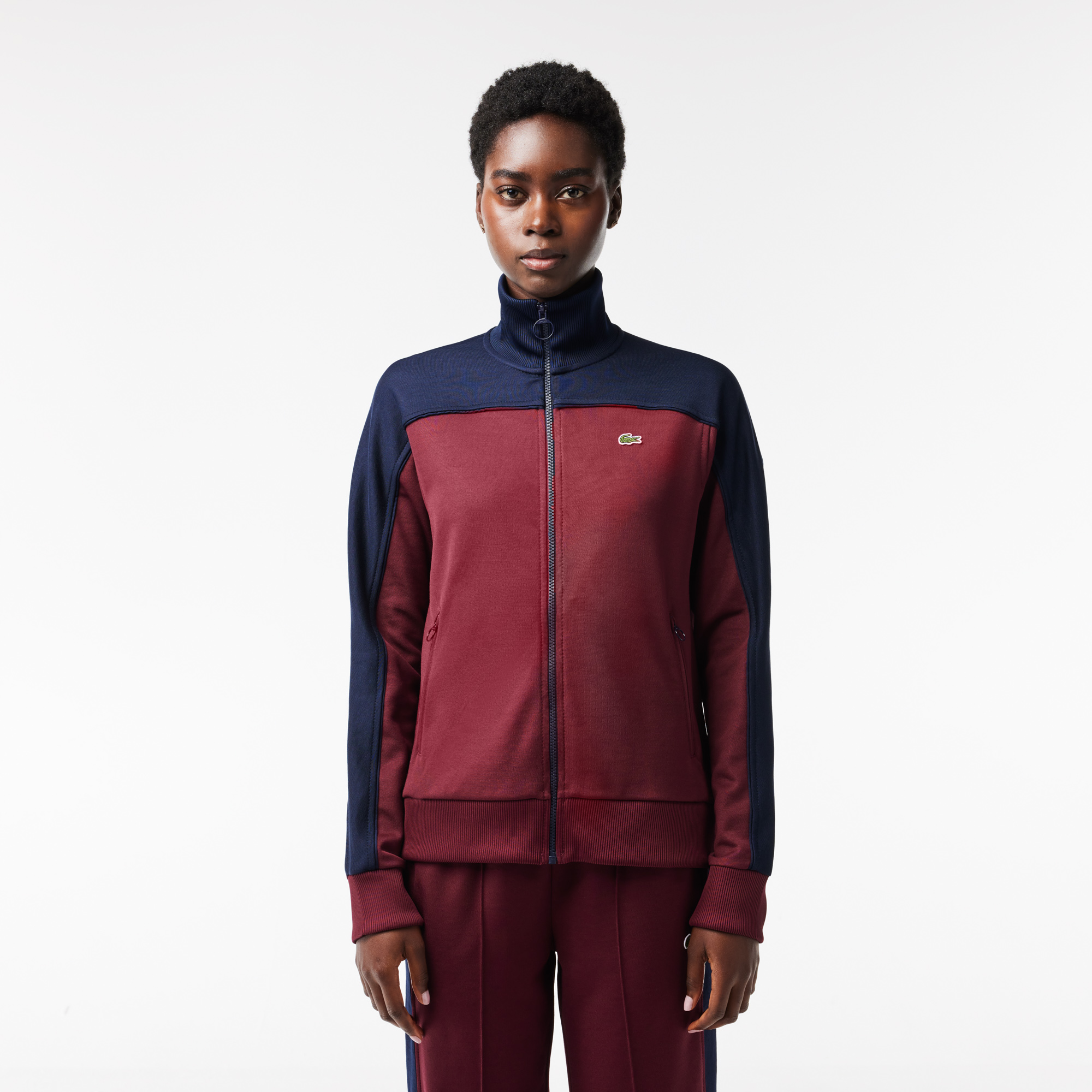 Paris Zipped Colourblock Cotton Pique Sweatshirt LACOSTE