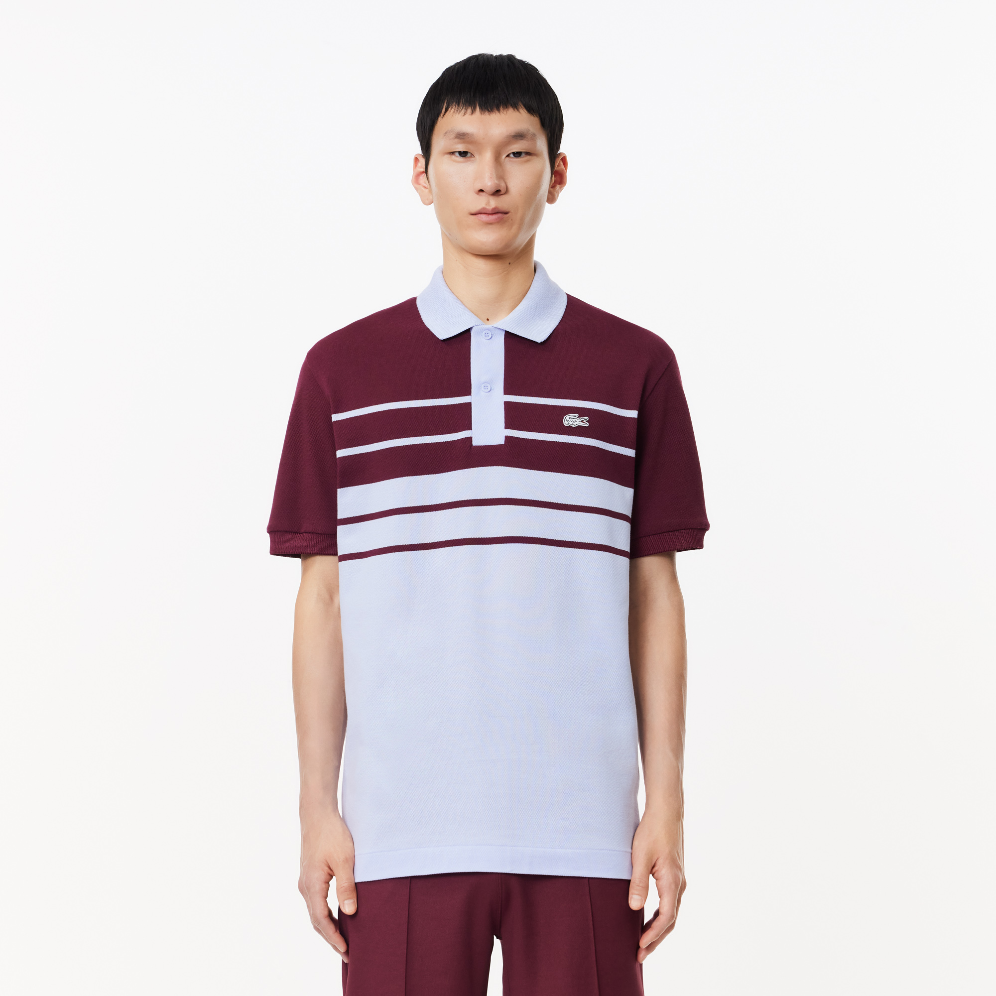 Lacoste men's striped polo shop