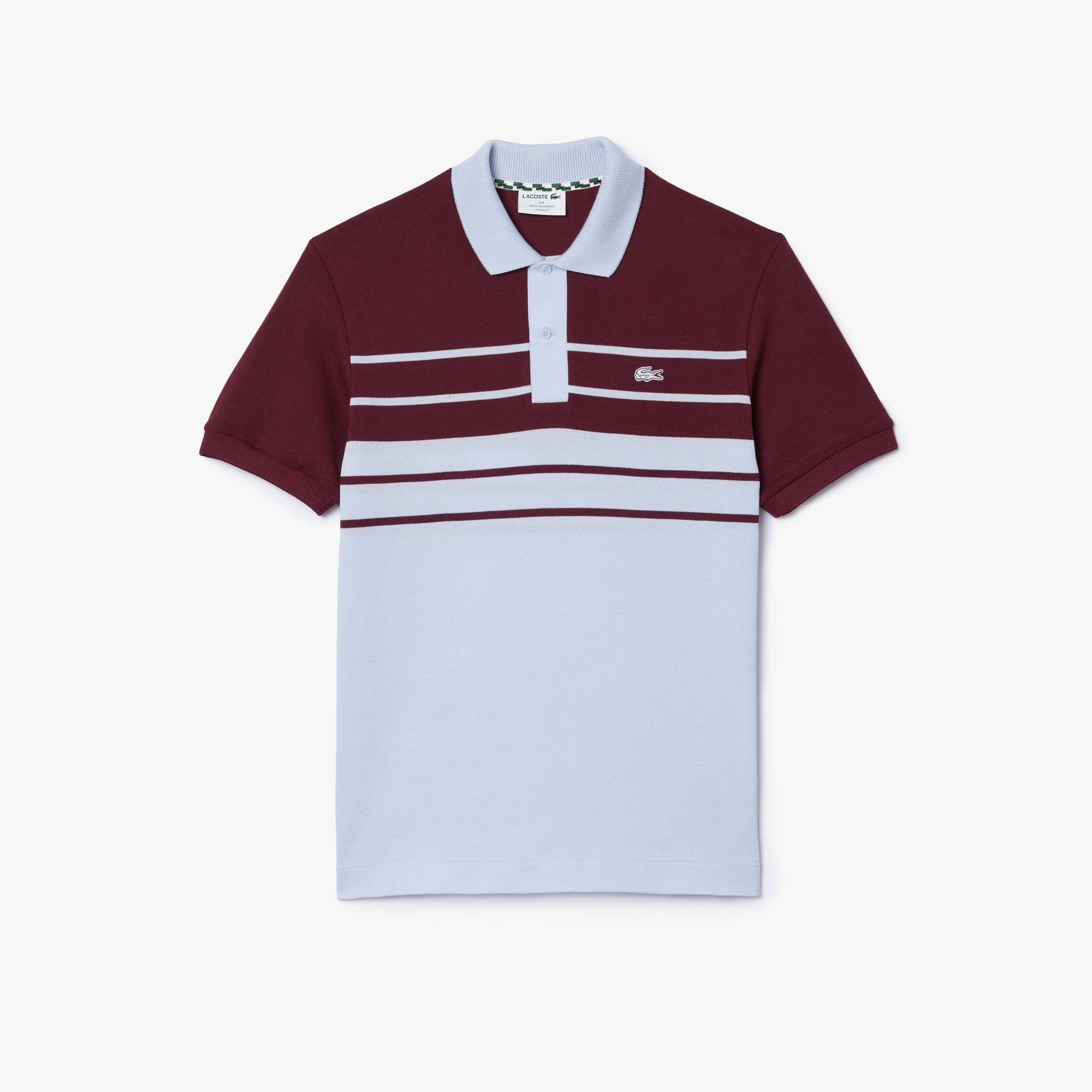Lacoste blue white striped polo clearance
