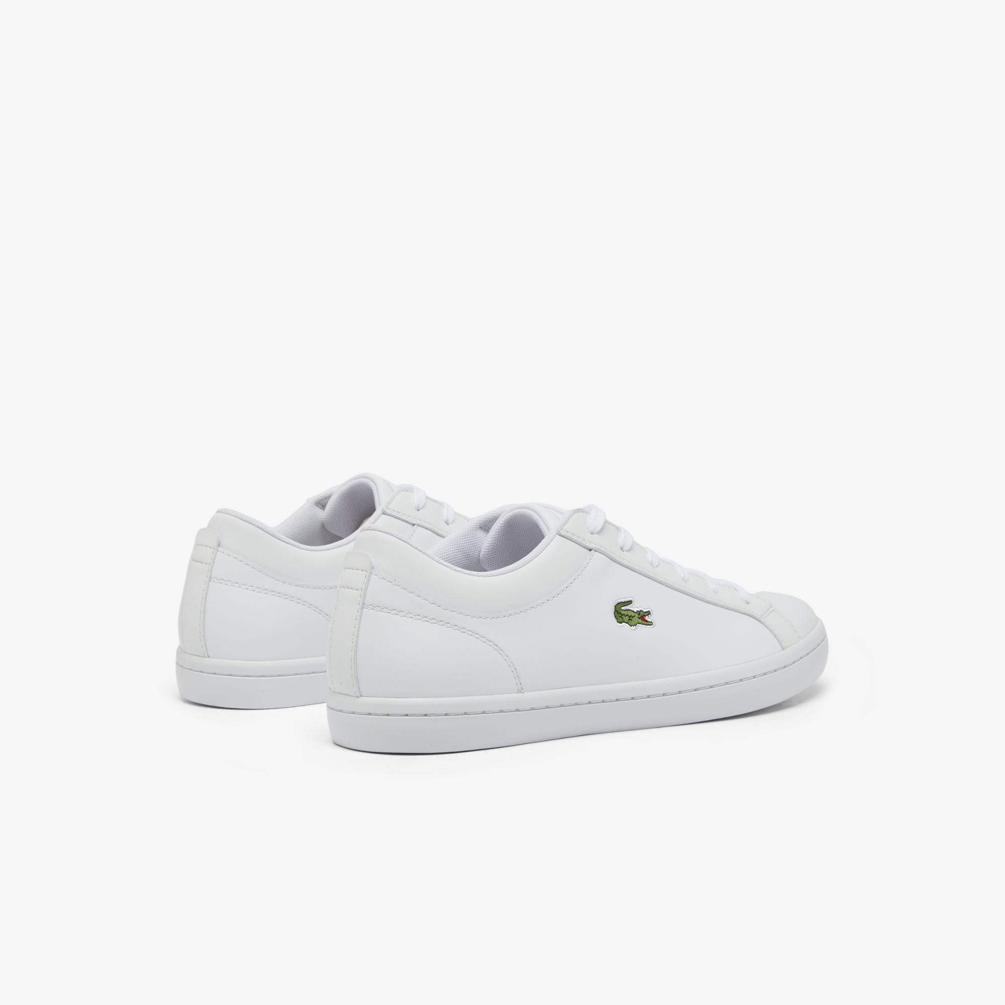Lacoste men's straightset leather trainers shop