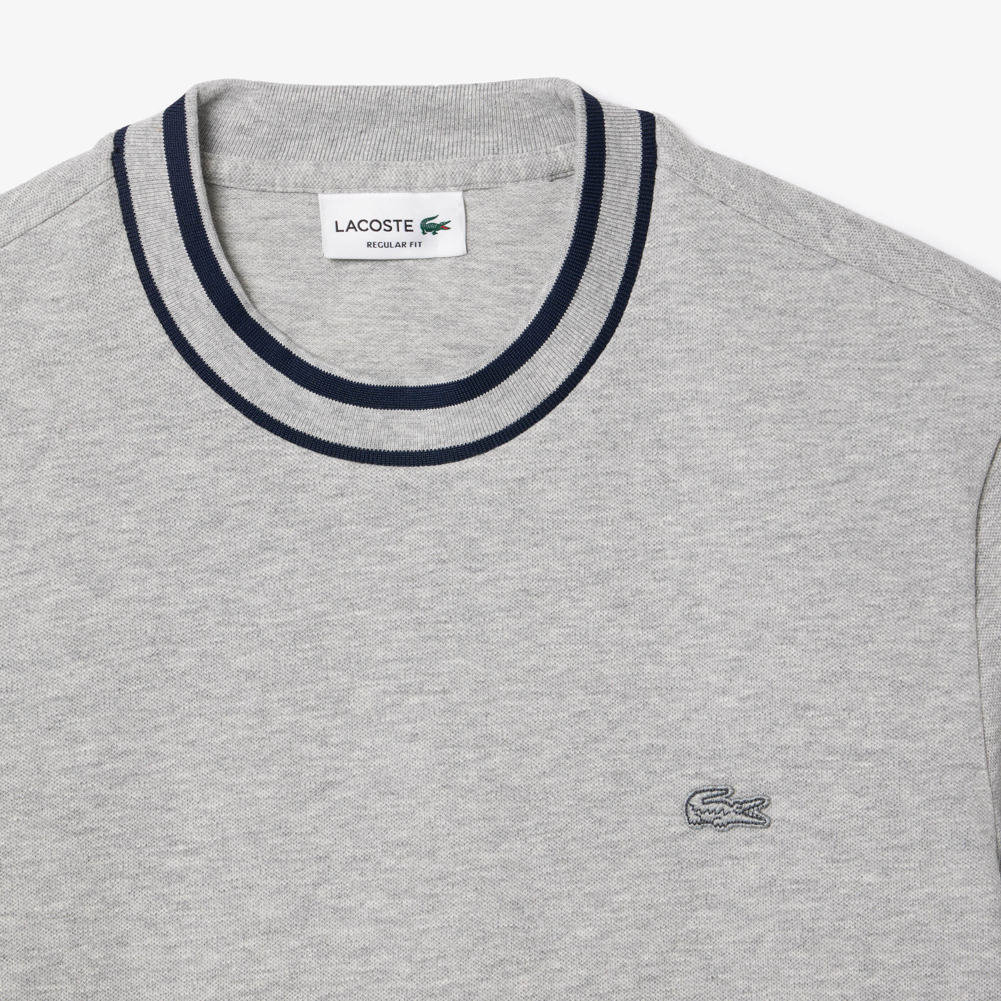 Stretch Pique Stripe Collar T shirt LACOSTE