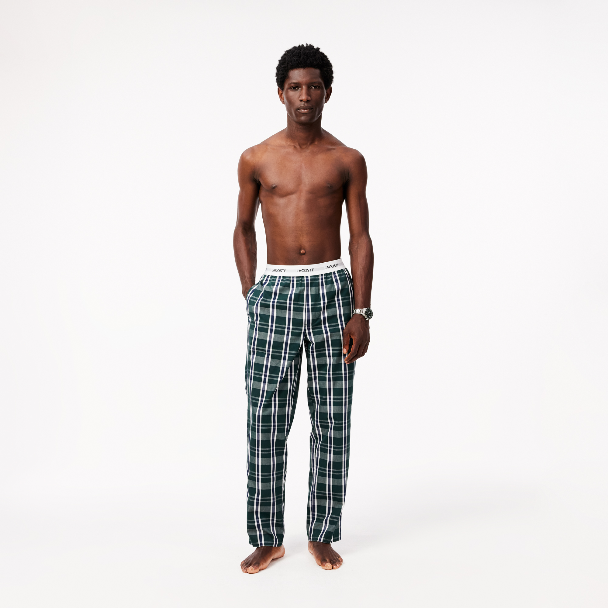 Plad pj pants store