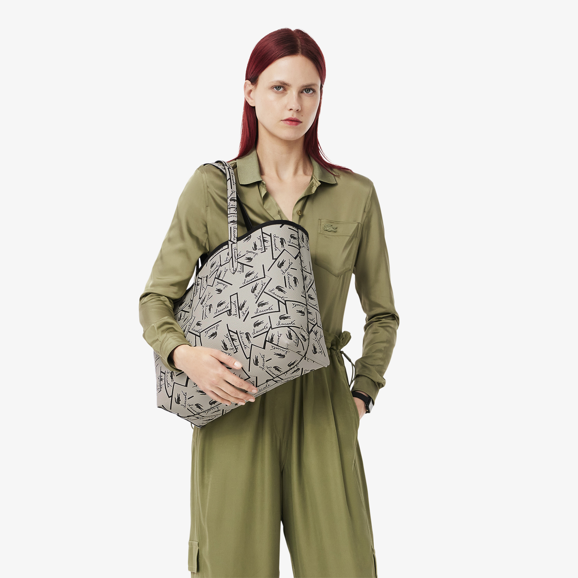 Anna Reversible Tote with Pouch LACOSTE