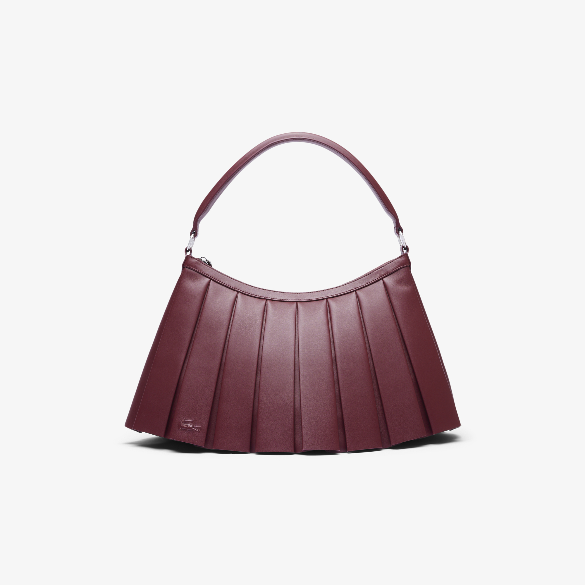 ★LACOSTE★ Women's Easy Shoulder Hobo Bag NF4537Y55G 000 Small City Court Grain Leather Hobo Bag - Women's Cross Body