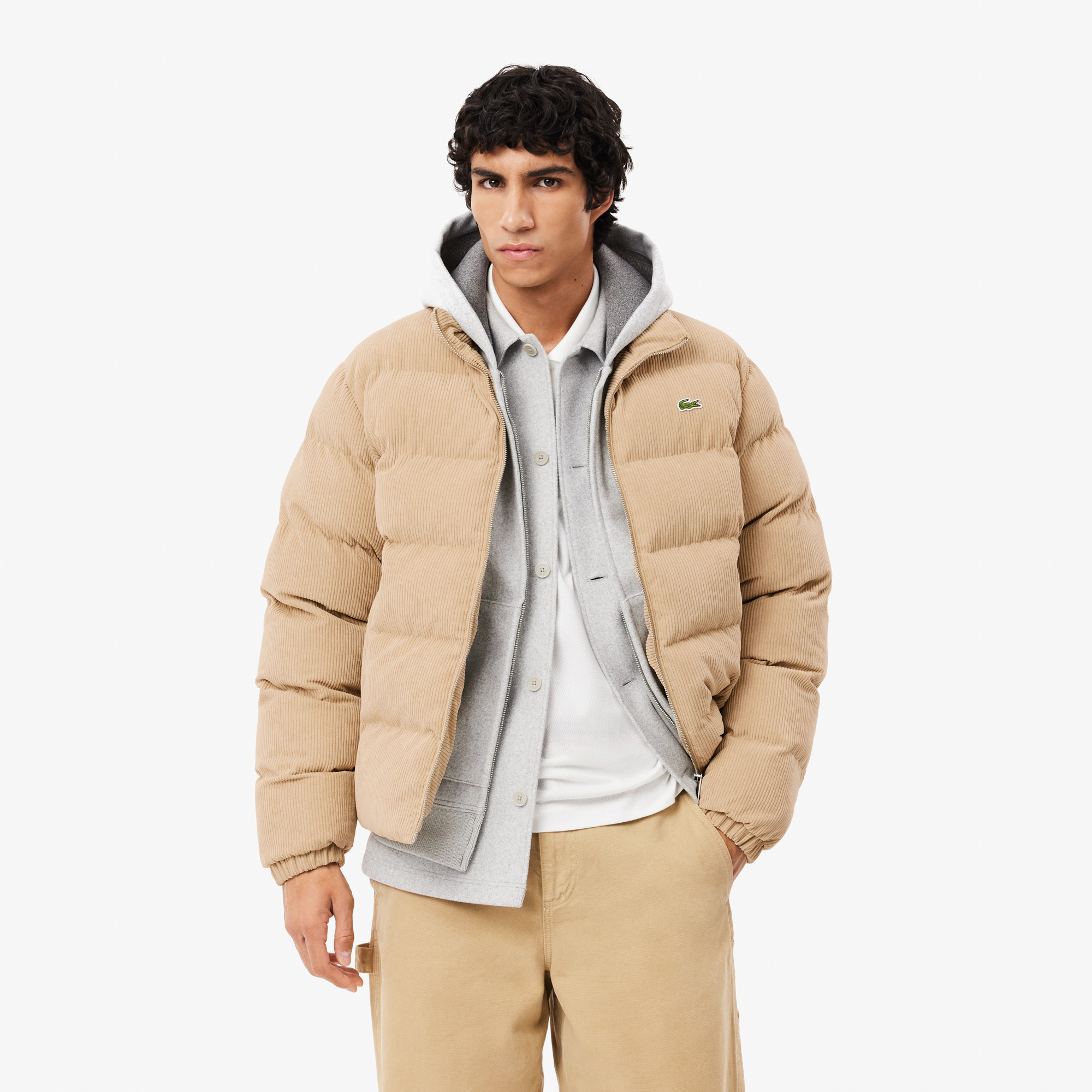 Cropped padded puffer jacket best sale