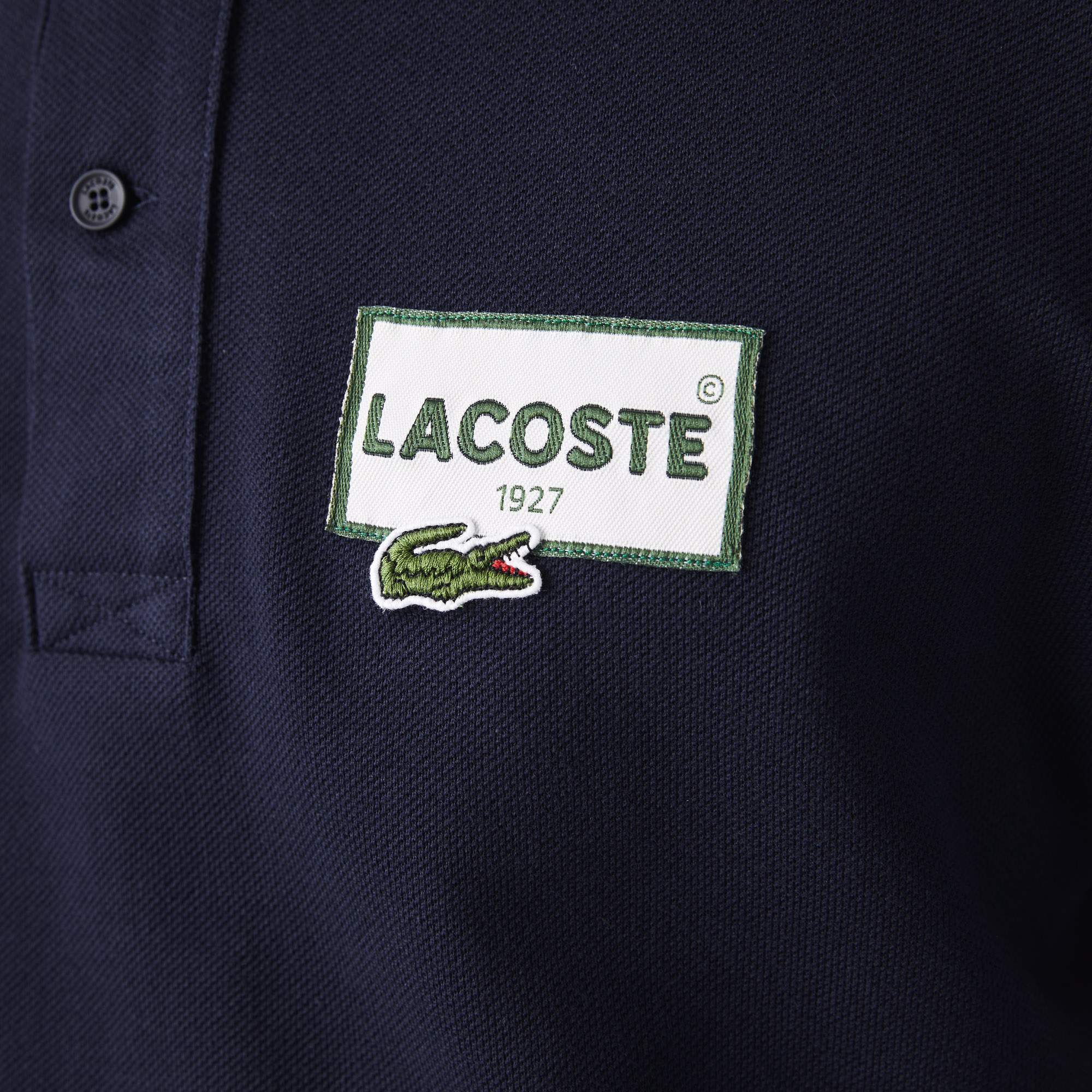 Men's Heritage Lacoste Regular Fit Badge Cotton Piqué Polo Shirt 