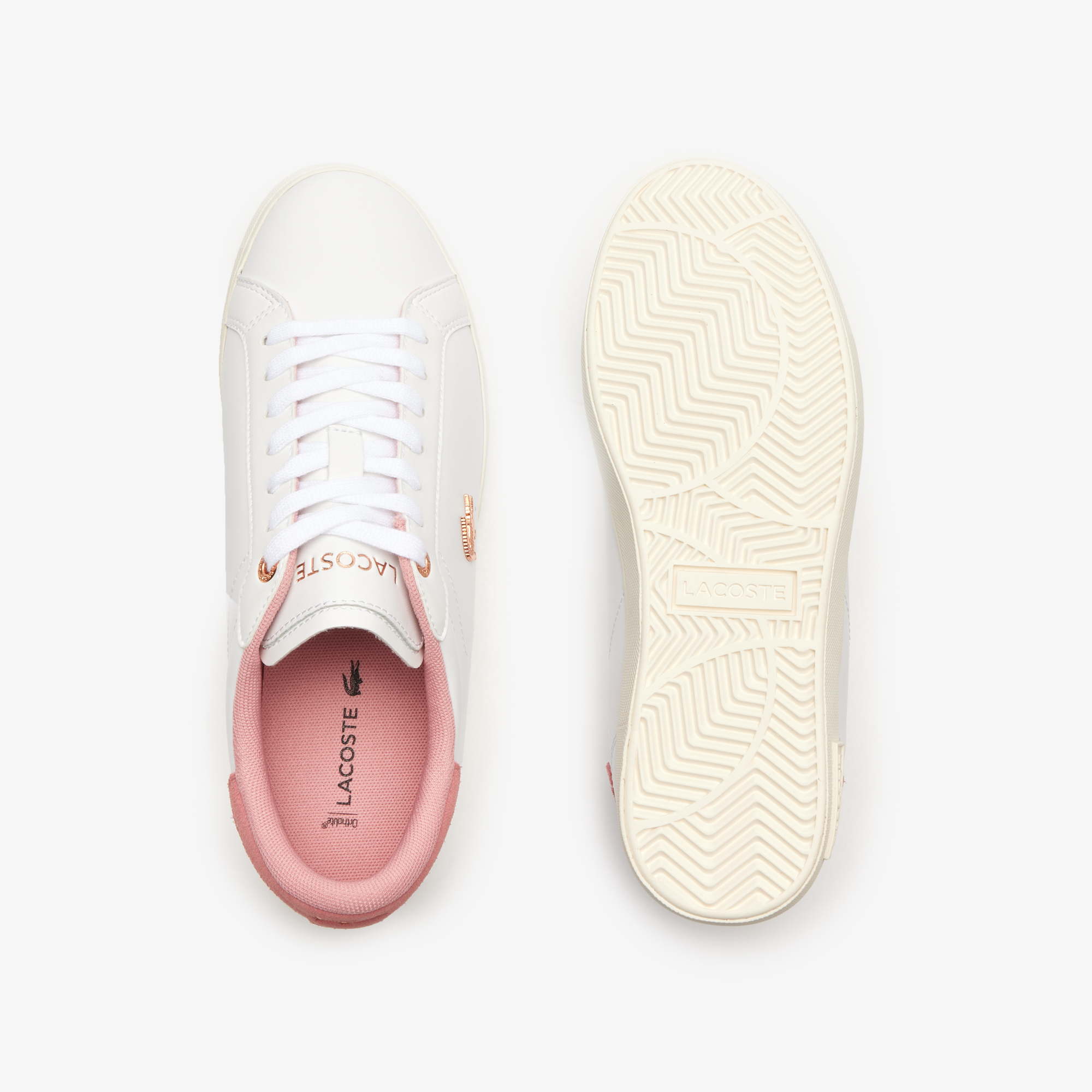 Lacoste pink leather sneakers deals