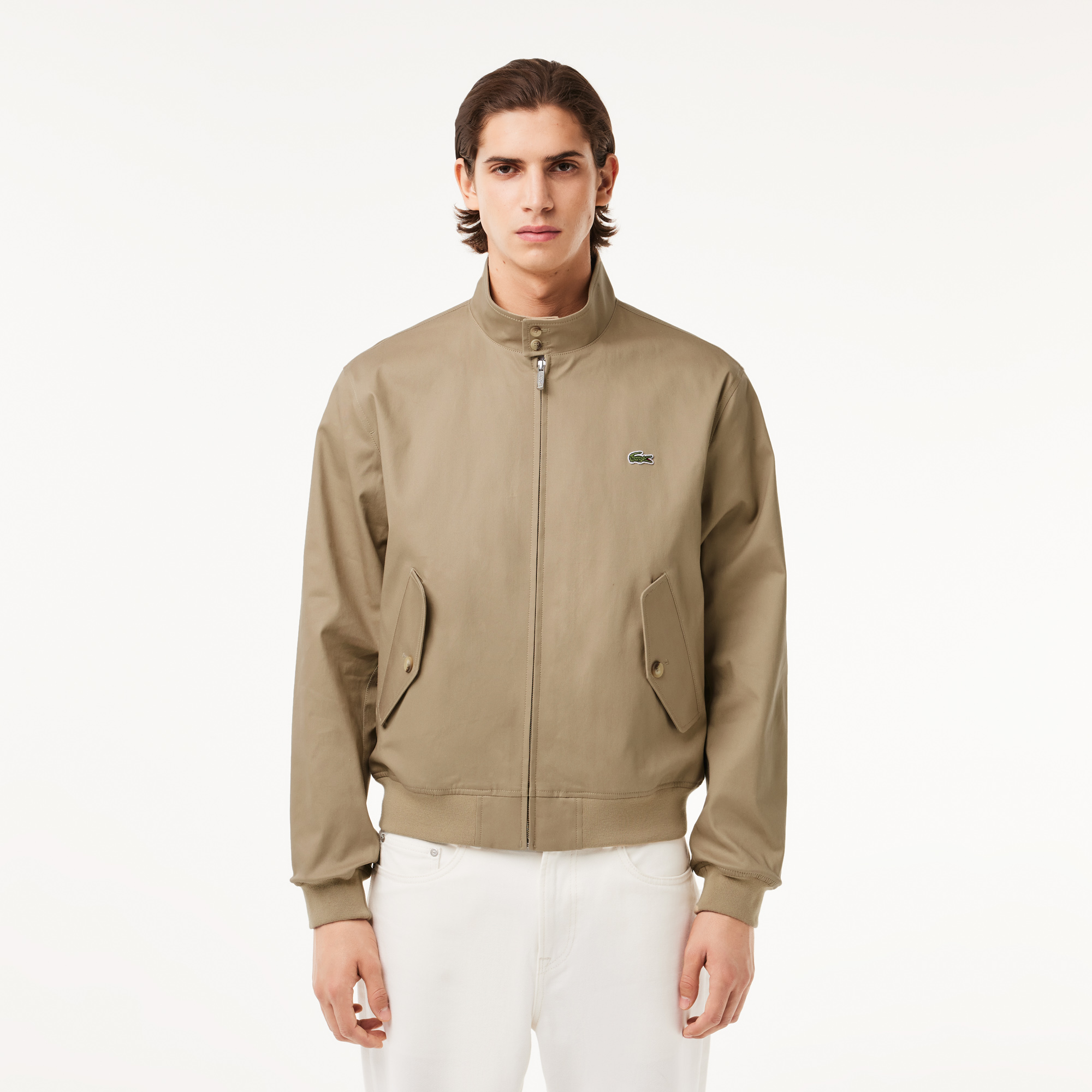 Showerproof Cotton Twill Harrington Jacket LACOSTE