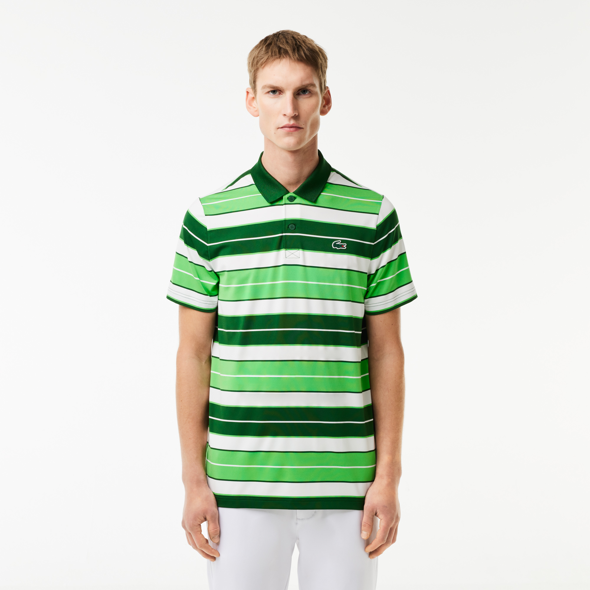 Ultra Dry Anti UV Striped Golf Polo Shirt LACOSTE