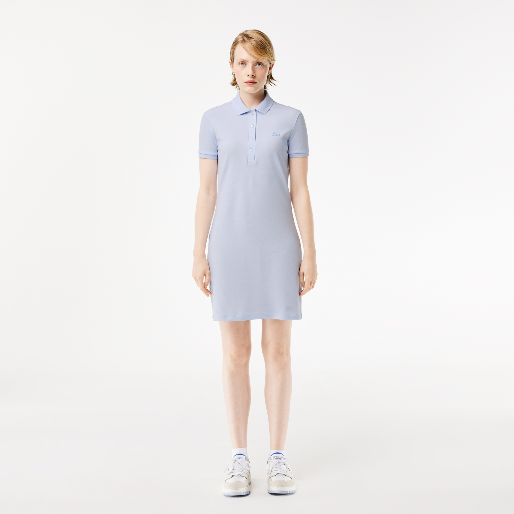 Women s Stretch Cotton Pique Polo Dress LACOSTE