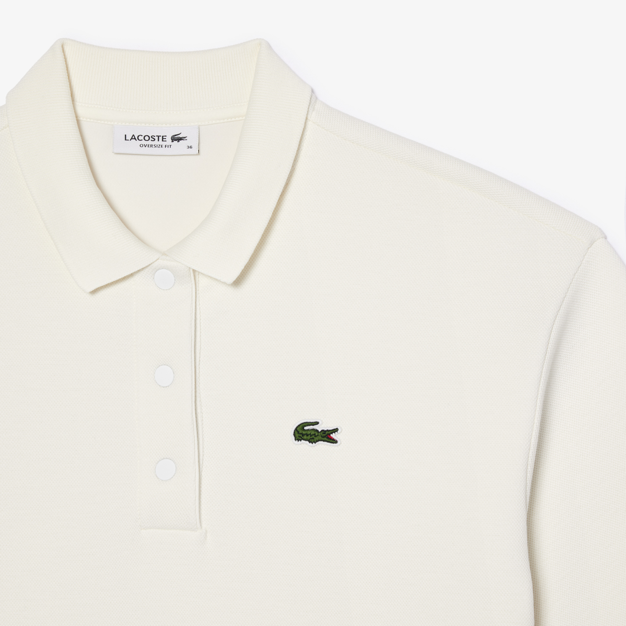 Double Sided Cotton Pique Oversized Polo Shirt LACOSTE