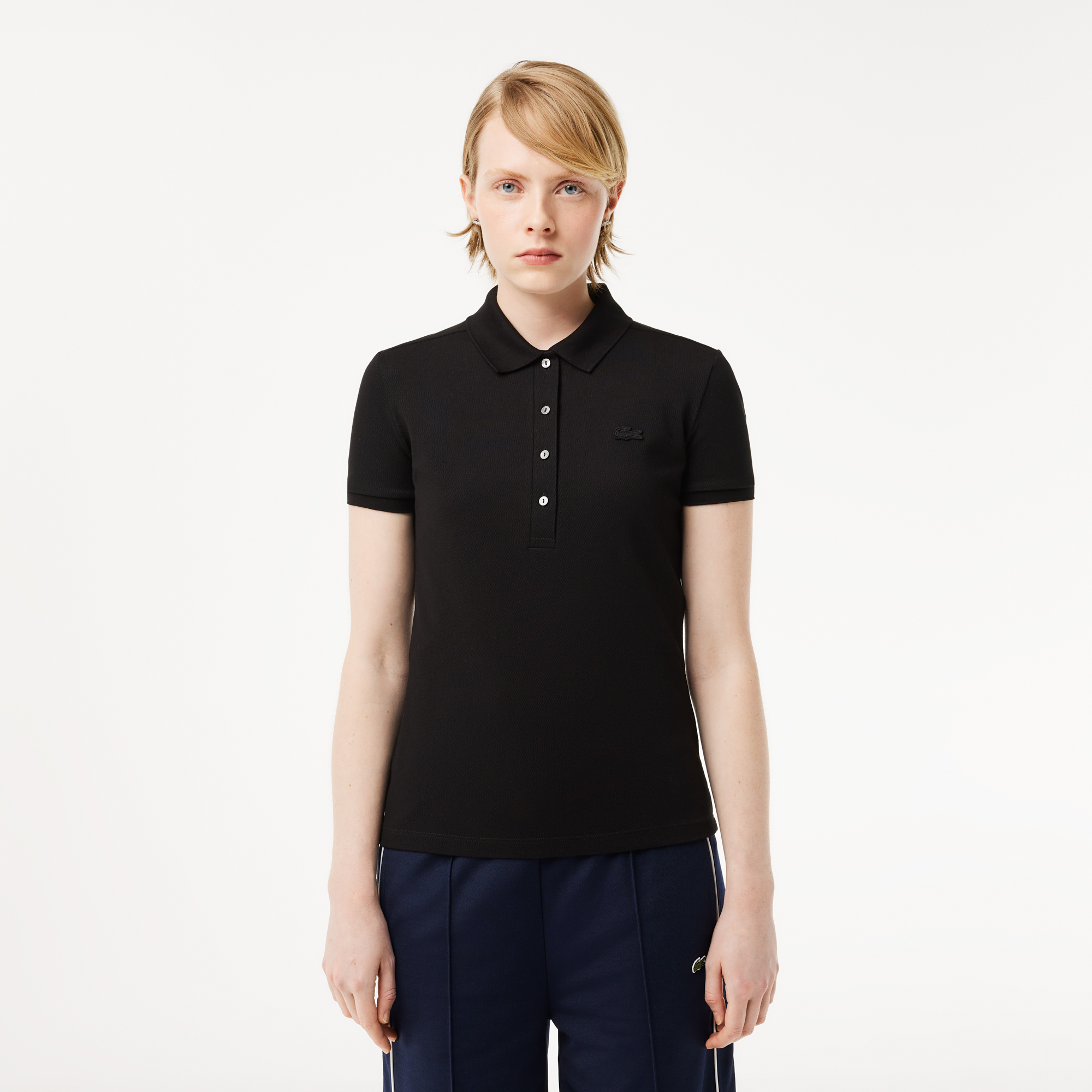 Women's lacoste slim fit stretch mini piqué polo shirt sale