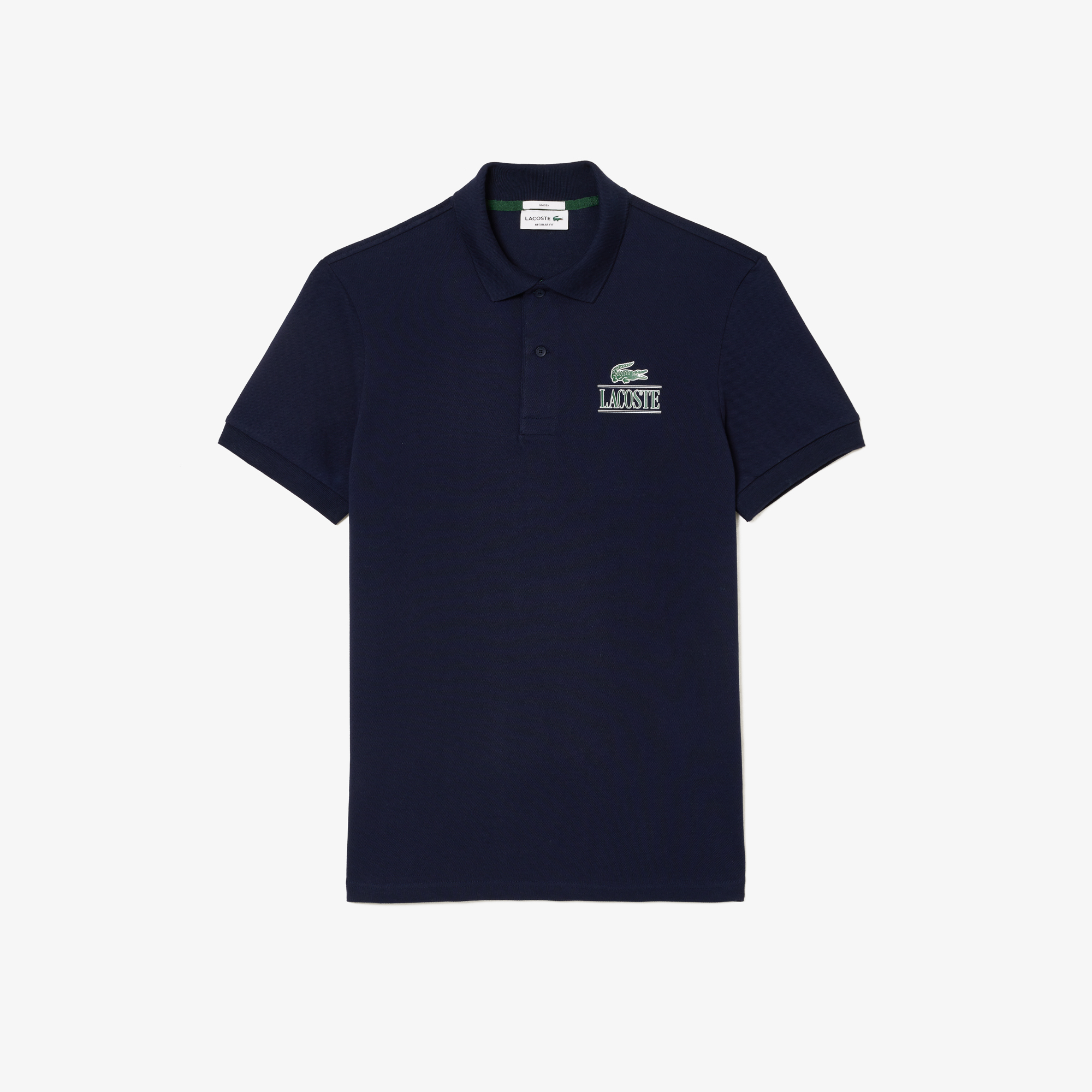 Regular Fit Signature Print Pique Polo Shirt LACOSTE