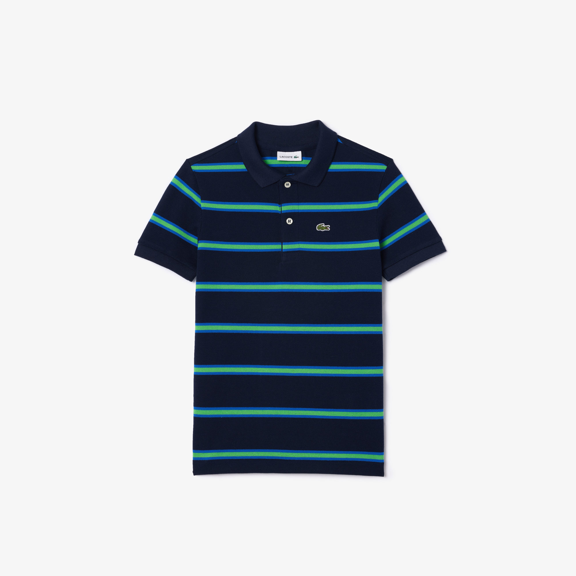 Kids Lacoste Striped Pique Polo Shirt LACOSTE