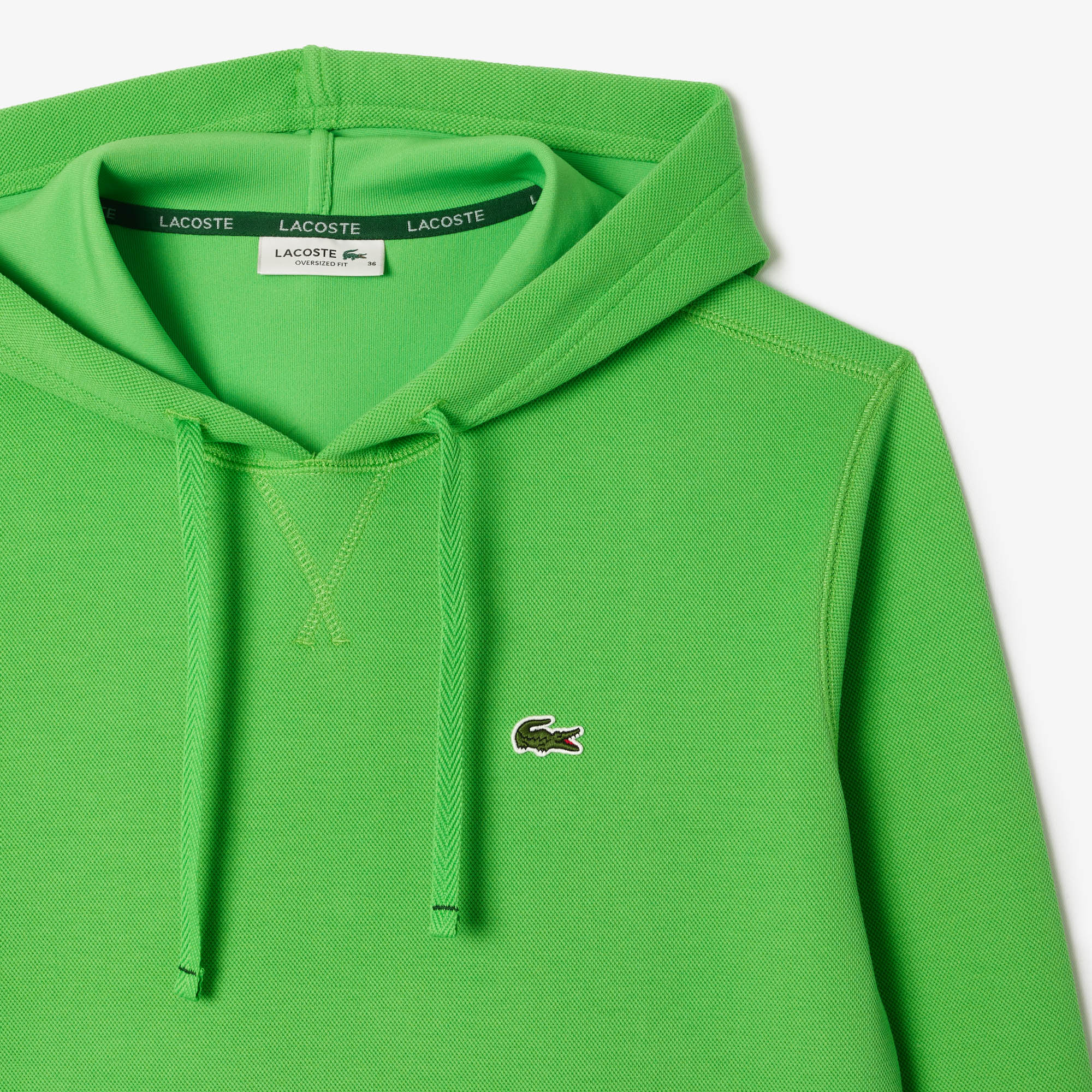 Relaxed Fit Double Face Pique Hoodie LACOSTE