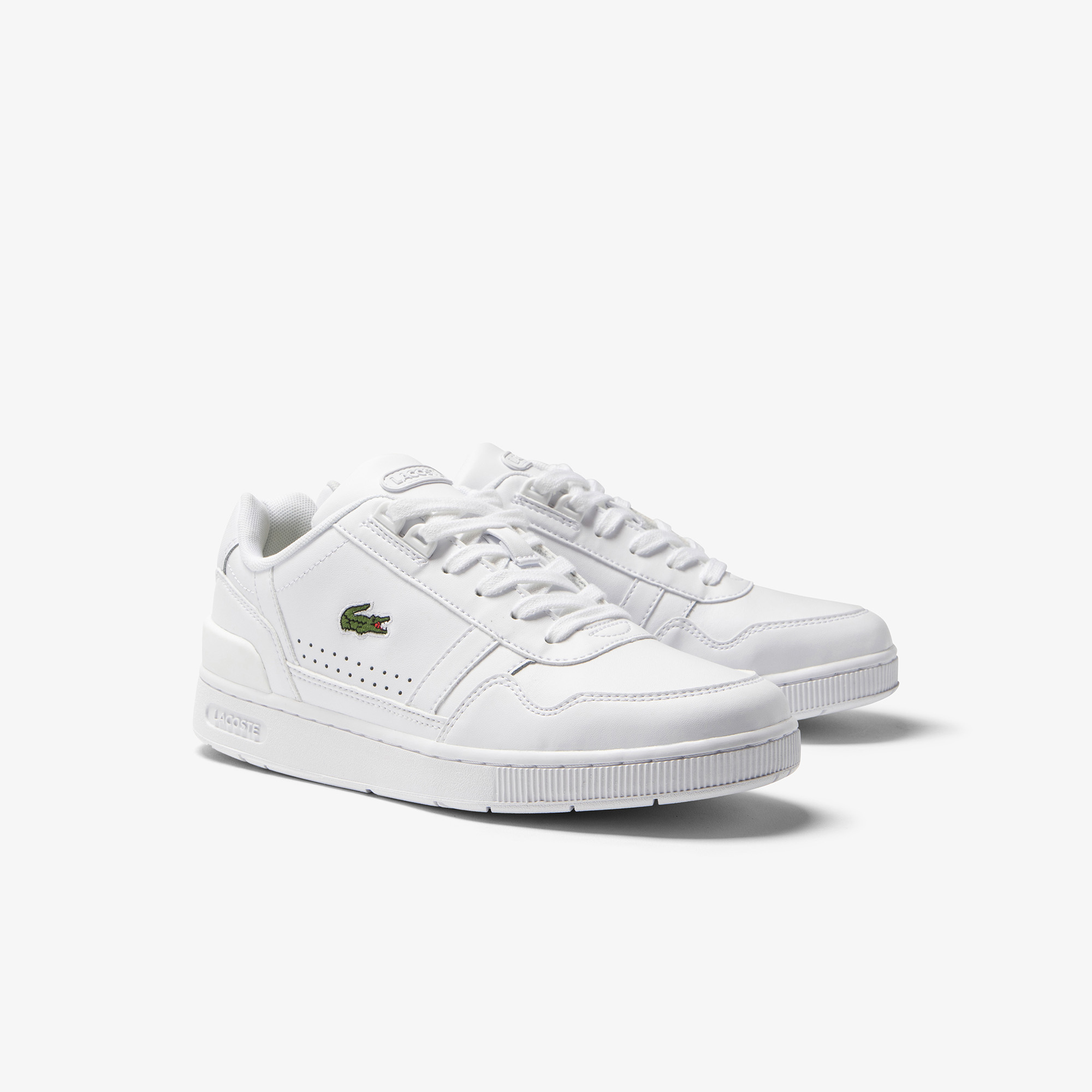 Women s Lacoste T Clip Leather Trainers LACOSTE