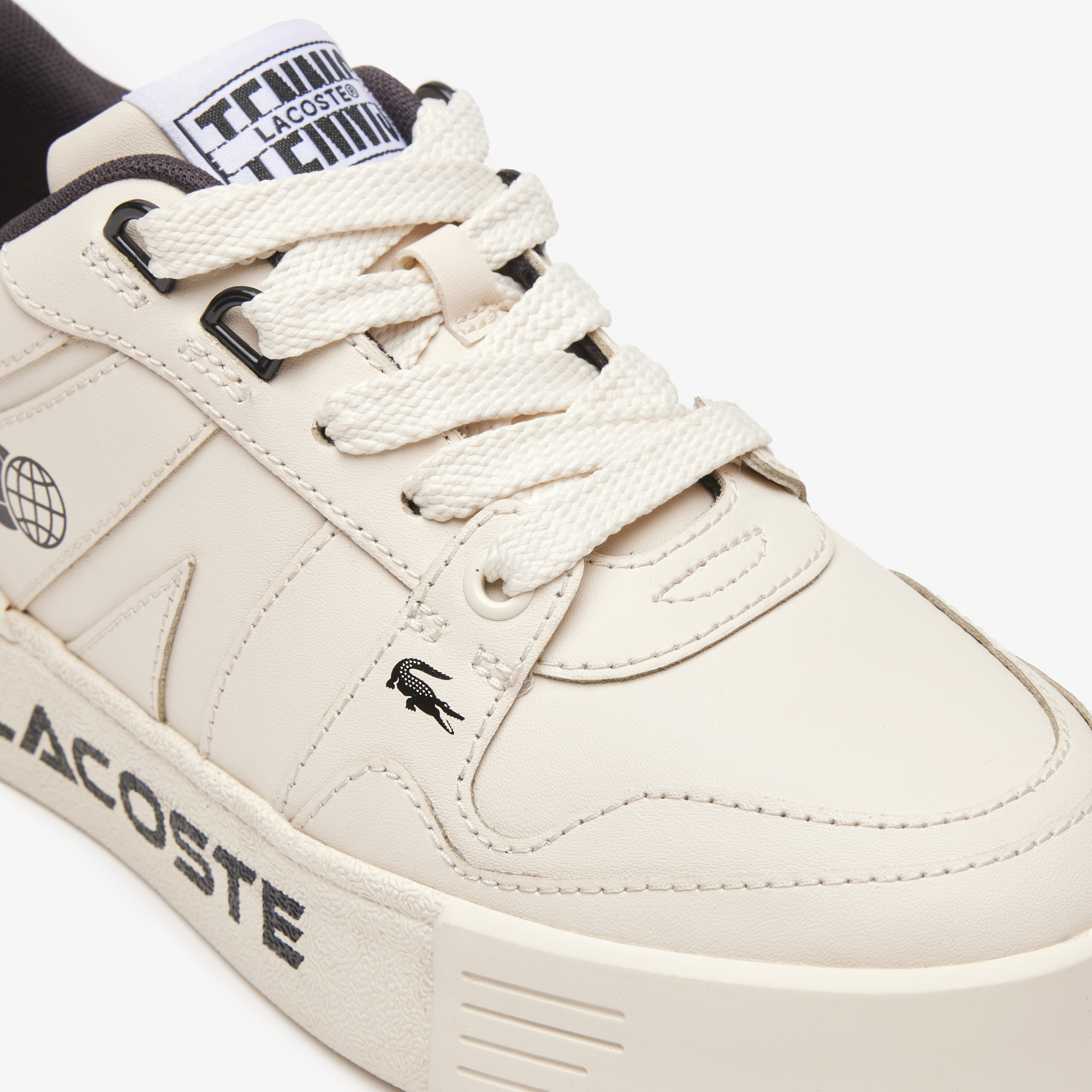 Women s Branded Leather L002 Trainers LACOSTE
