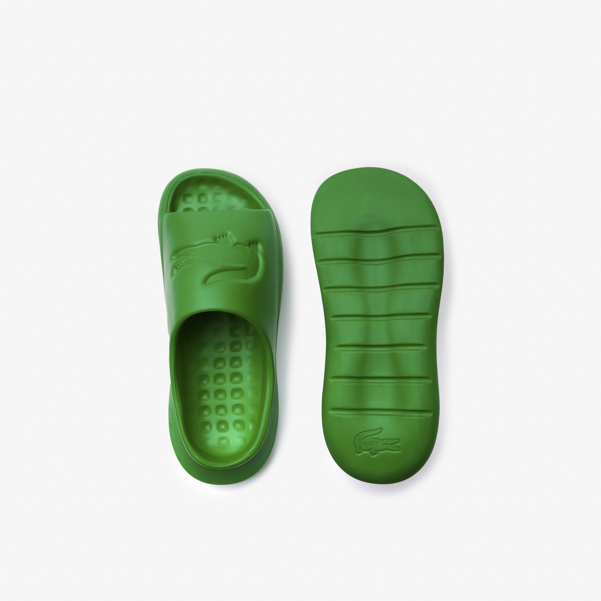 Lacoste green slides deals