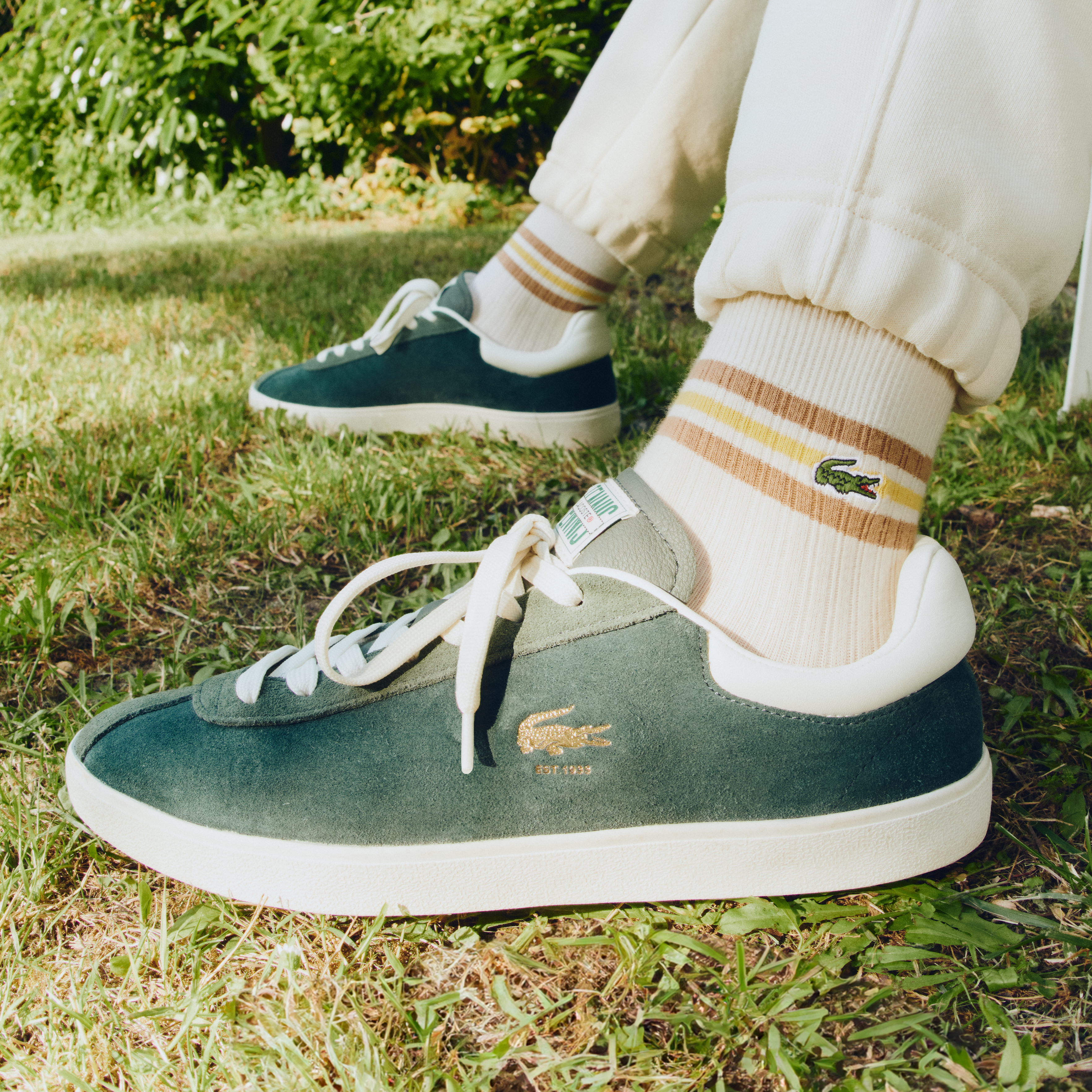 Men s Baseshot Premium Suede Trainers LACOSTE