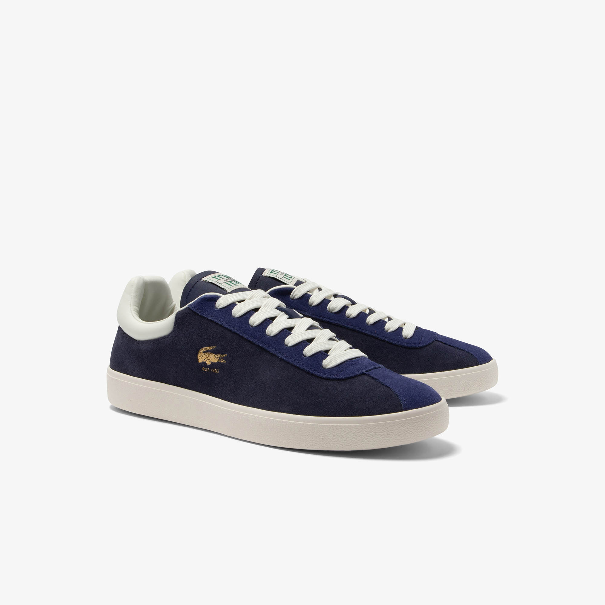 Navy blue clearance lacoste trainers