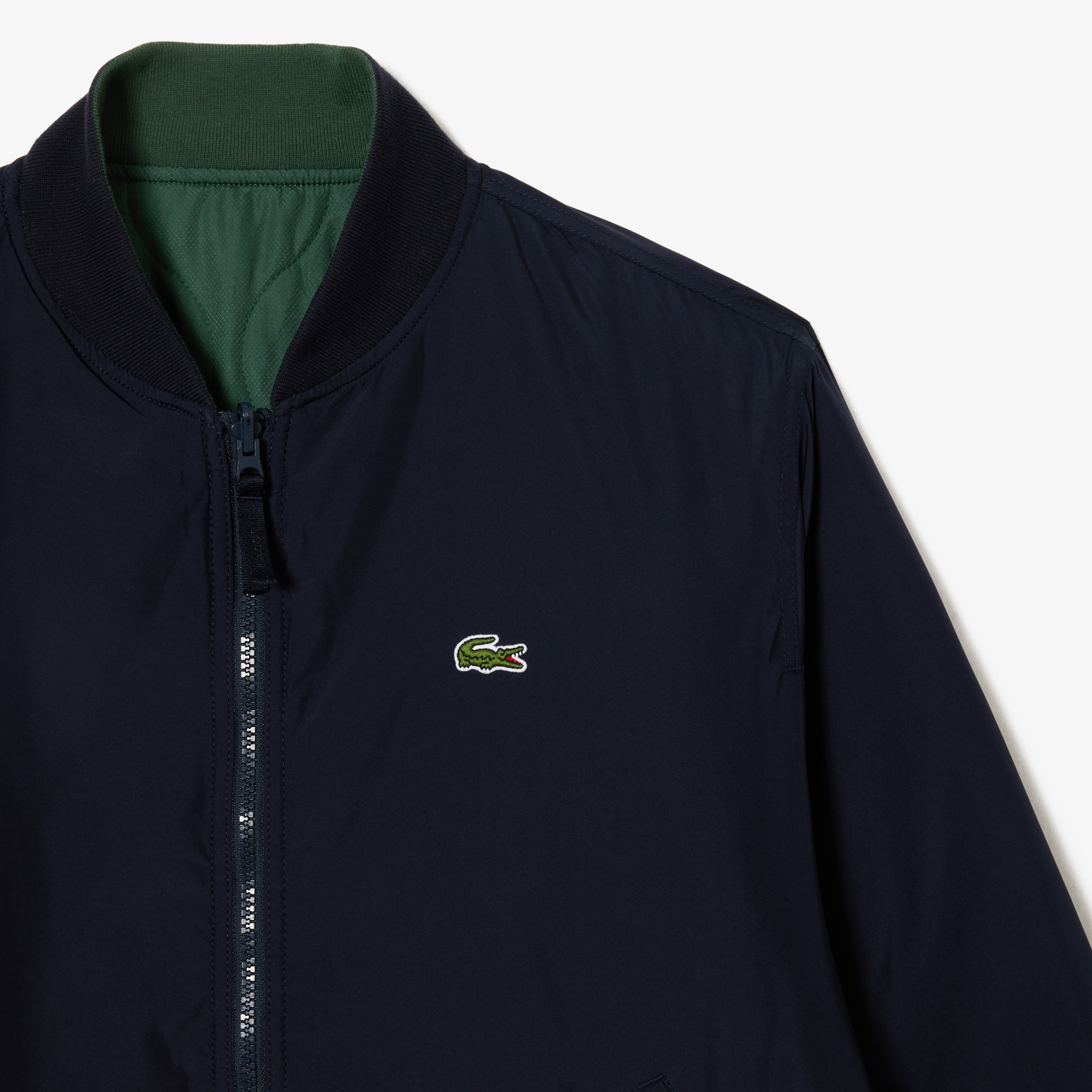Reversible Quilted Showerproof Taffeta Bomber Jacket LACOSTE