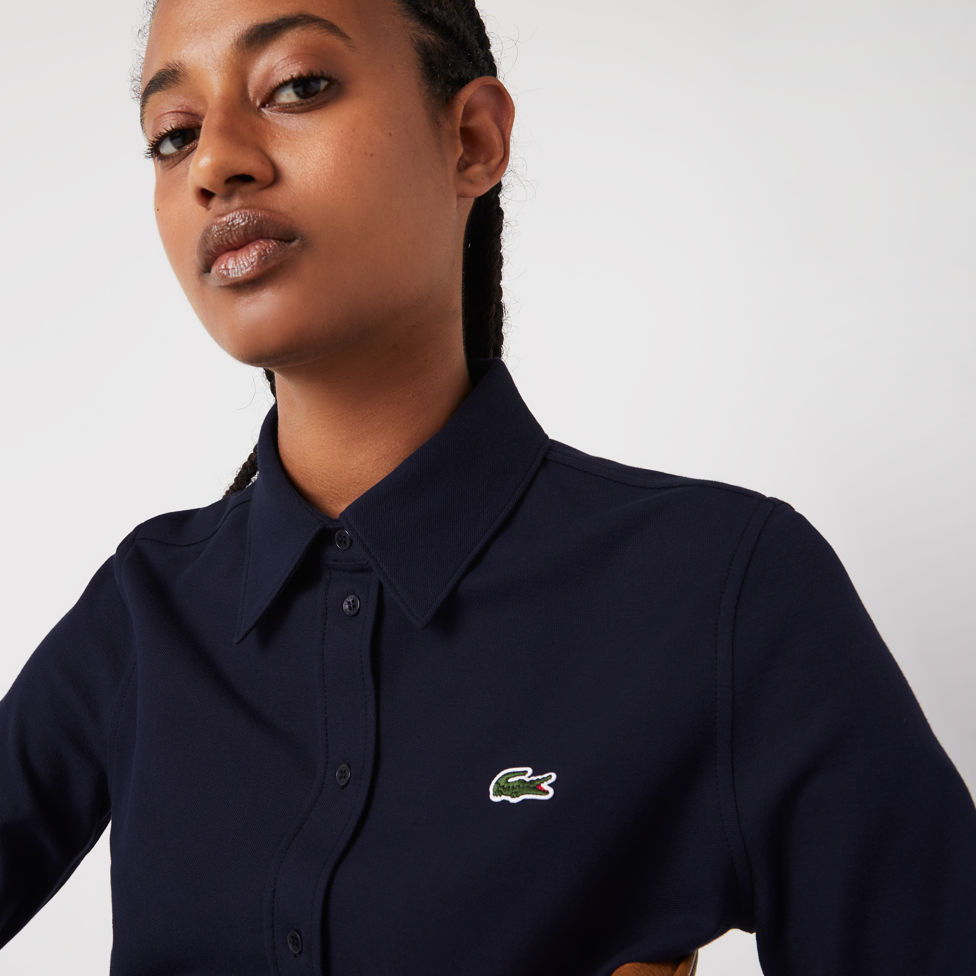 Lacoste long on sale sleeve polo womens