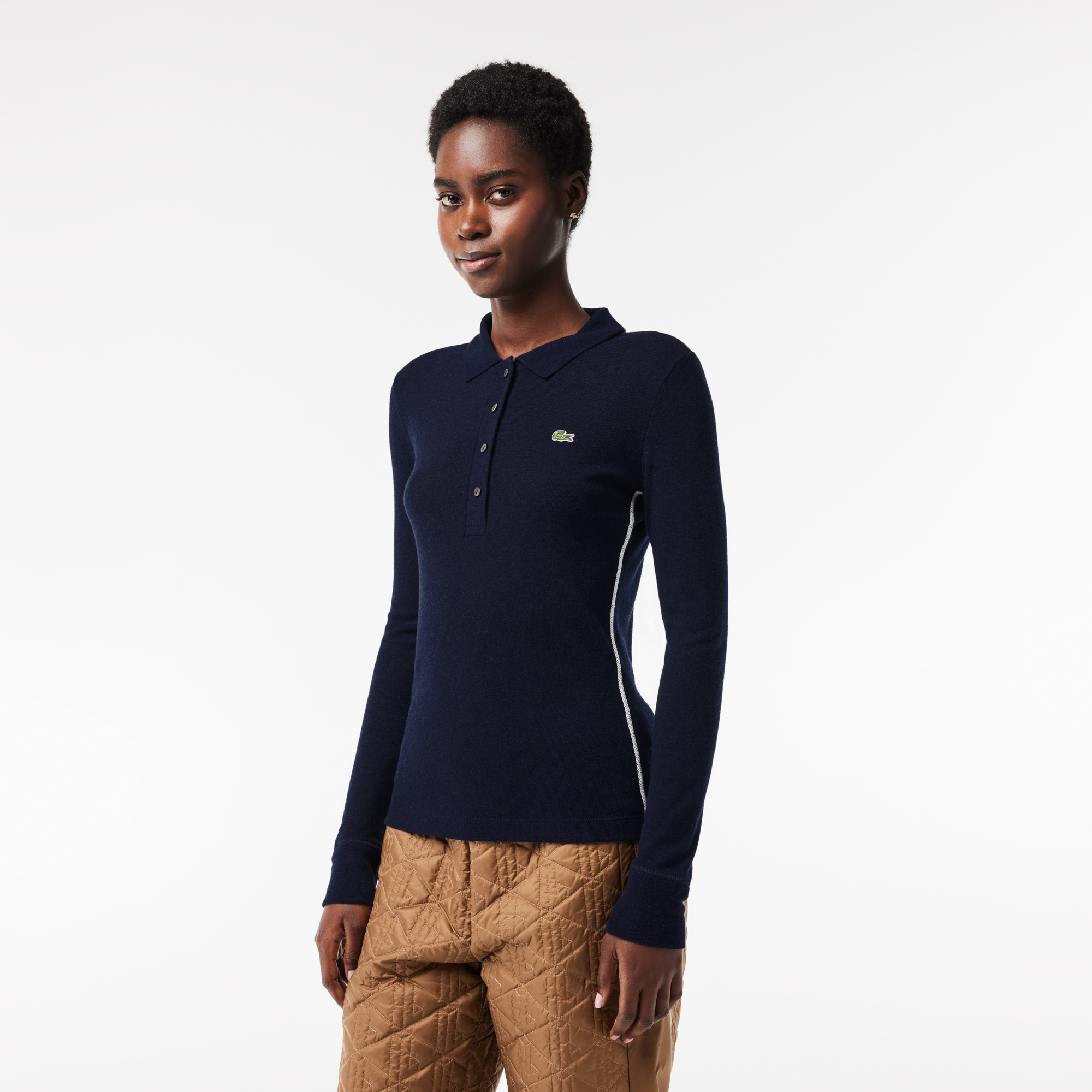 French Made Long Sleeved Polo Shirt LACOSTE