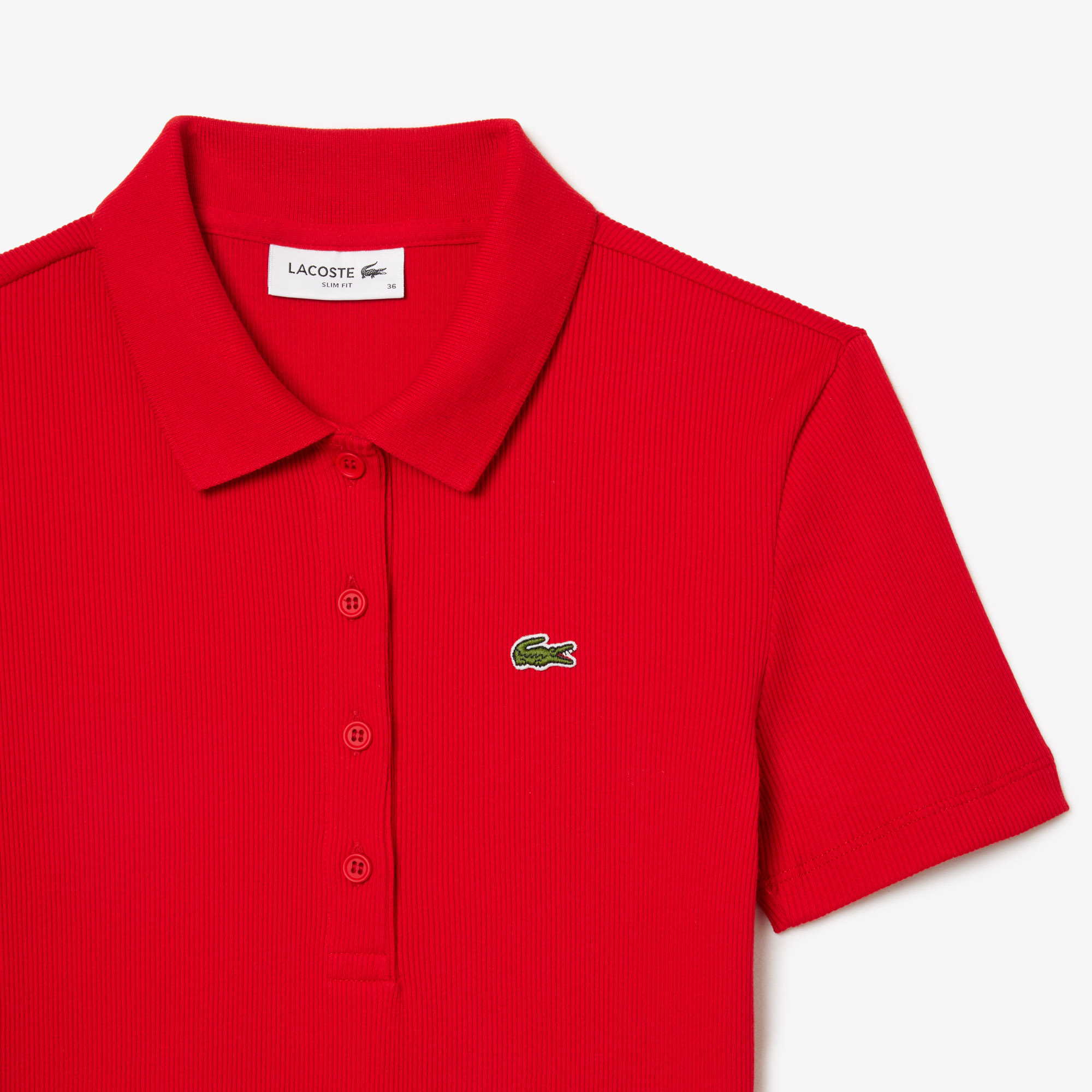 Polo lacoste rouge slim fit best sale