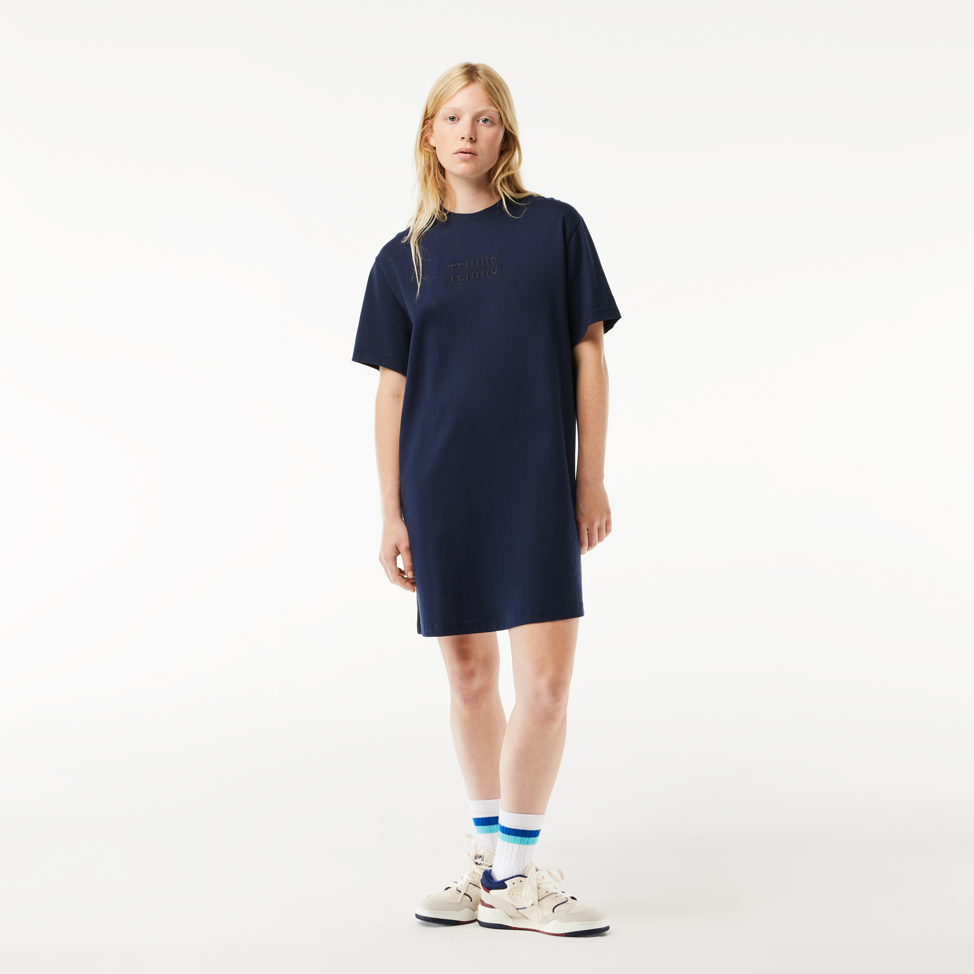 Oversized cotton top t shirt dress