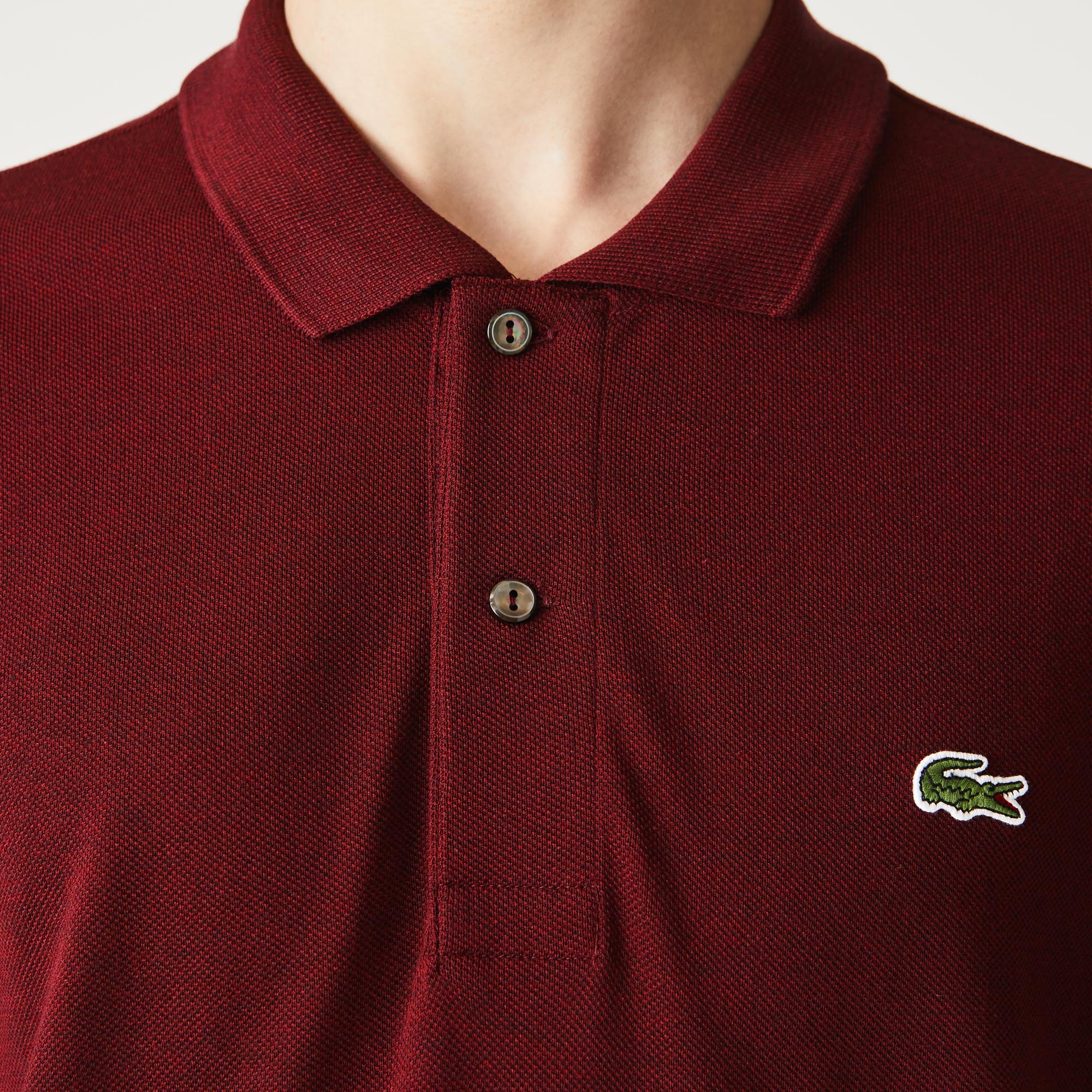 Maroon lacoste on sale polo