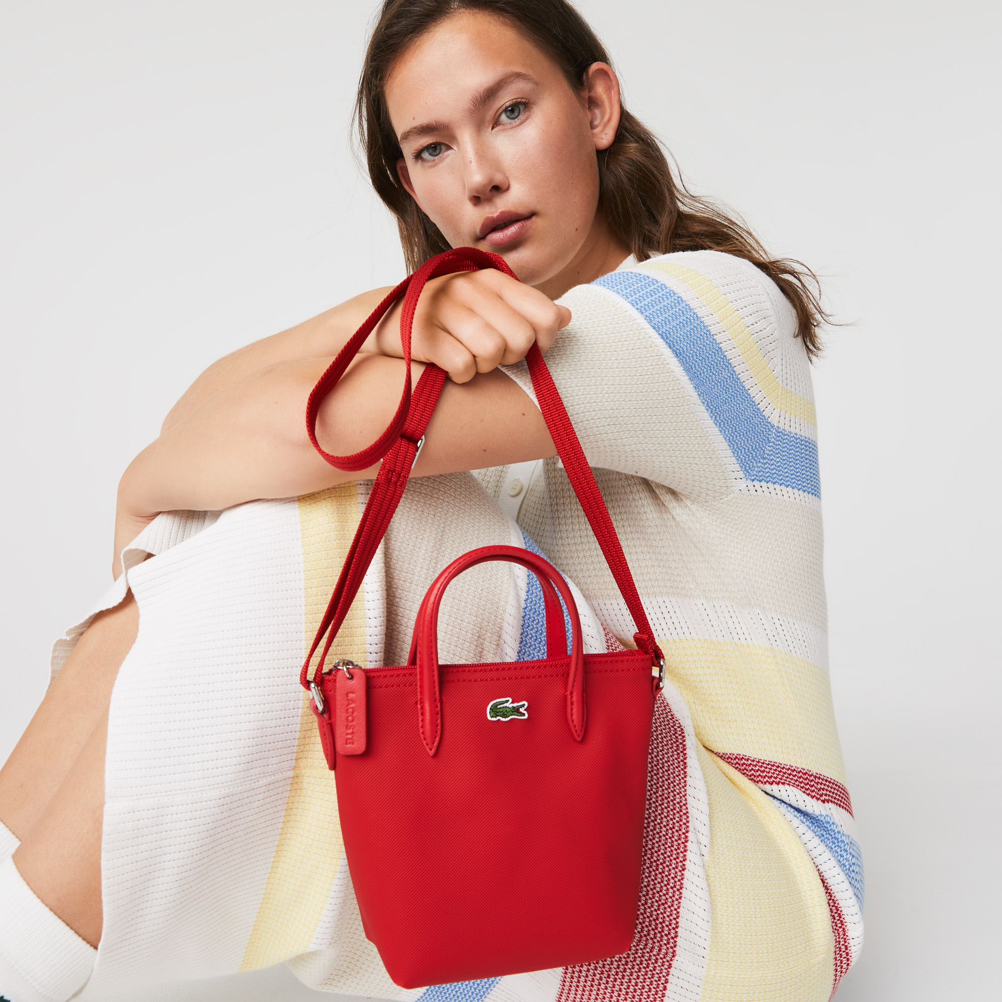 Women s L.12.12 Concept Petit Piqu Coated Canvas Mini Zip Tote